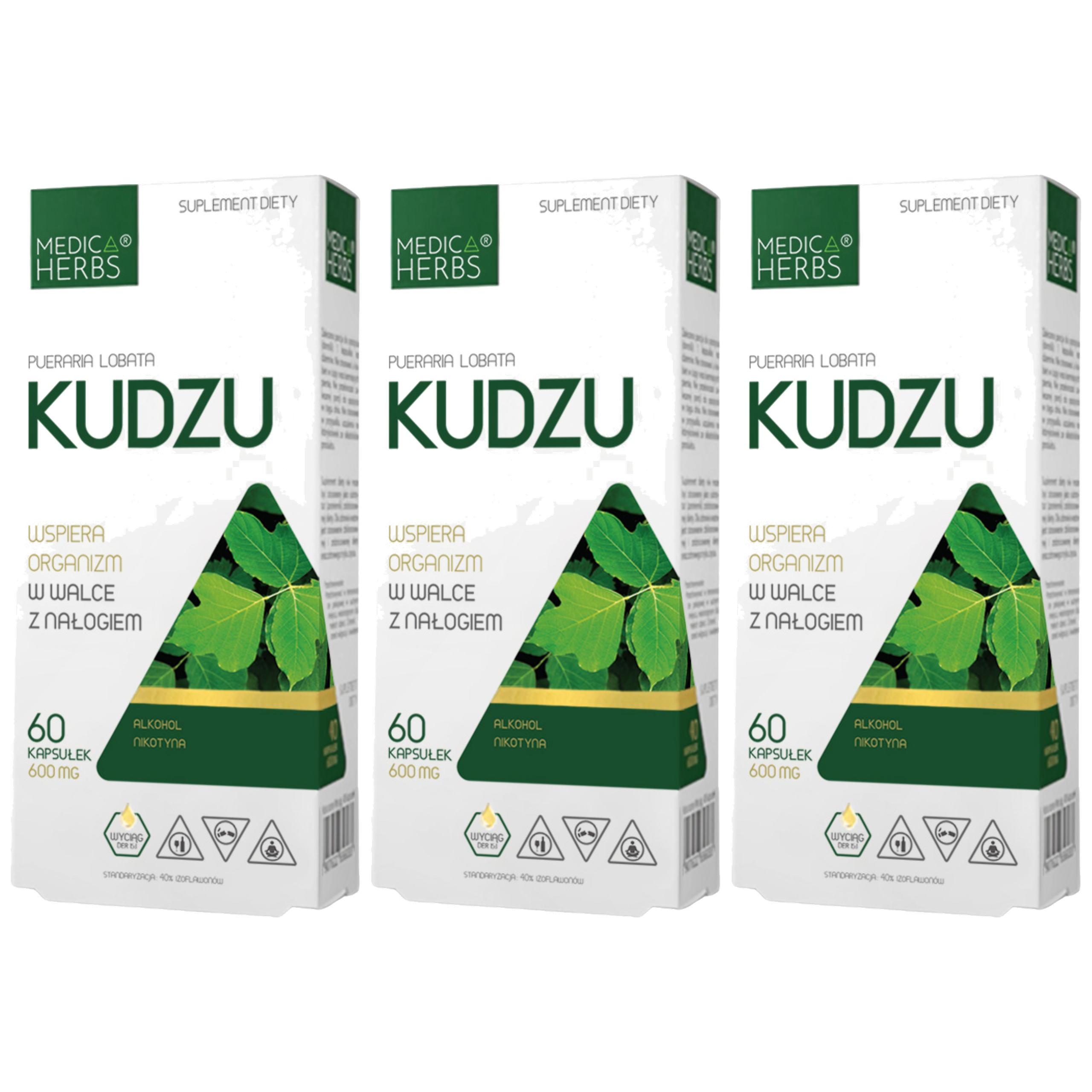 MEDICA HERBS - Kudzu 600mg - 3x 60caps.