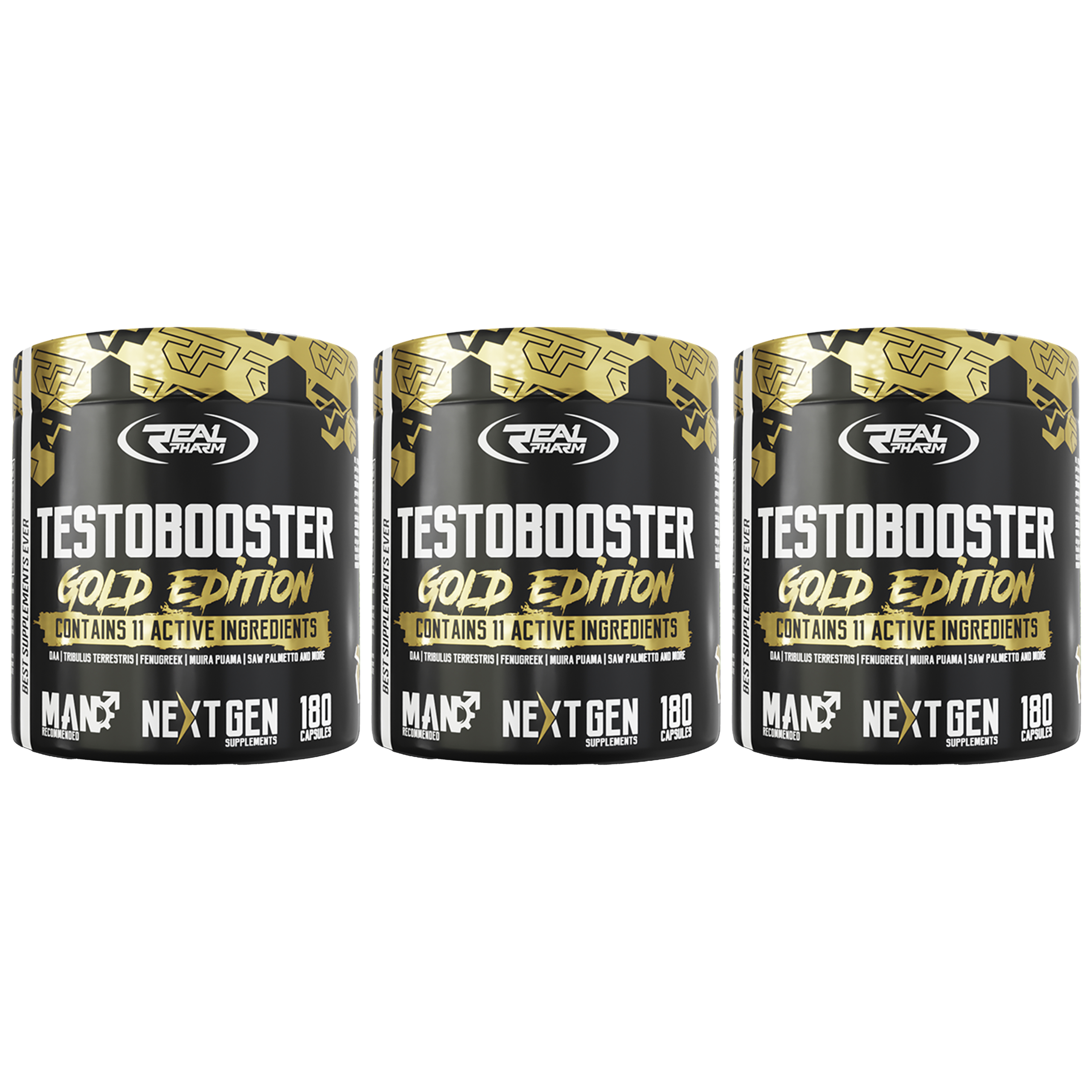REAL PHARM - Testobooster Gold Edition - 3x 180caps.