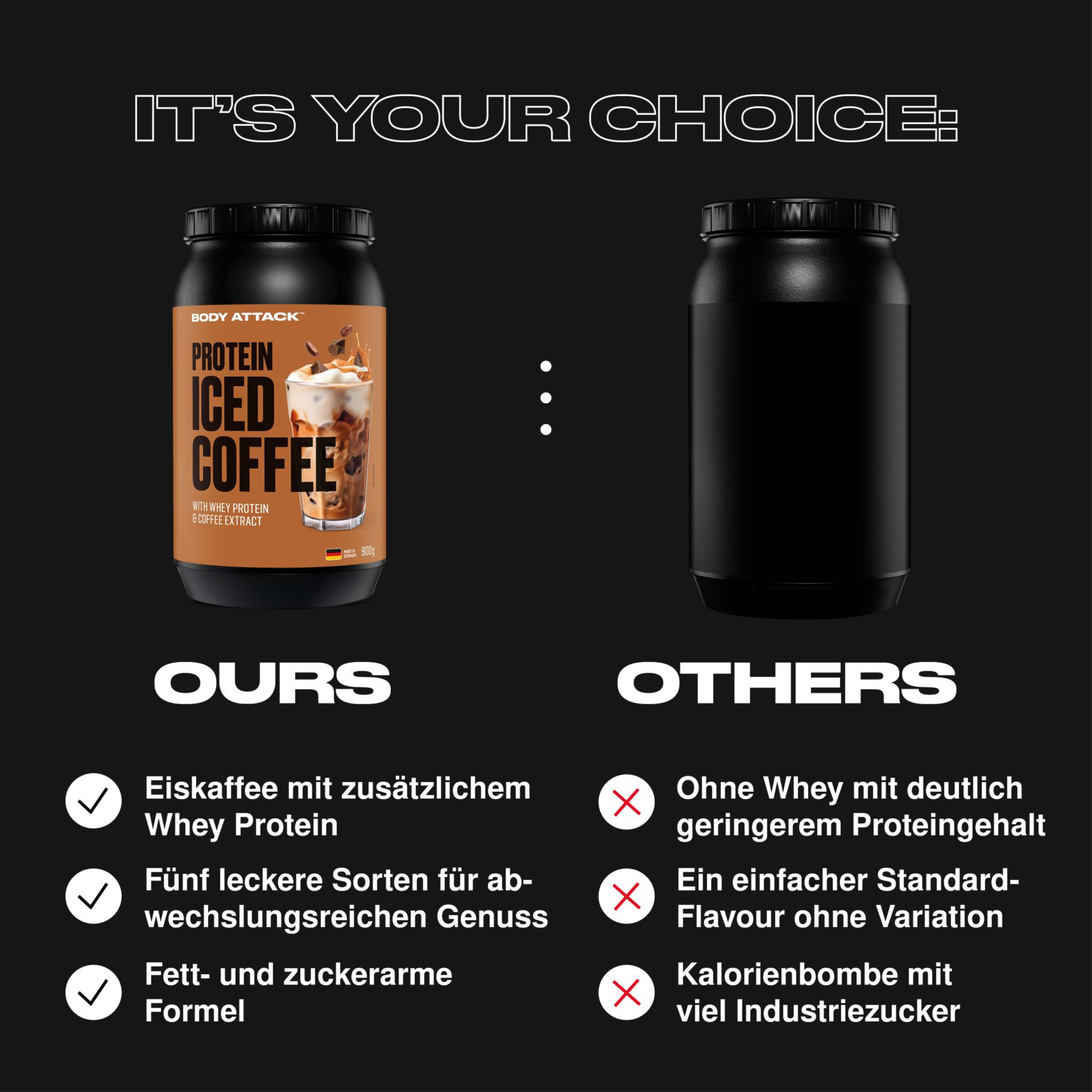 BODY ATTACK - Protein Iced Coffee - 900g