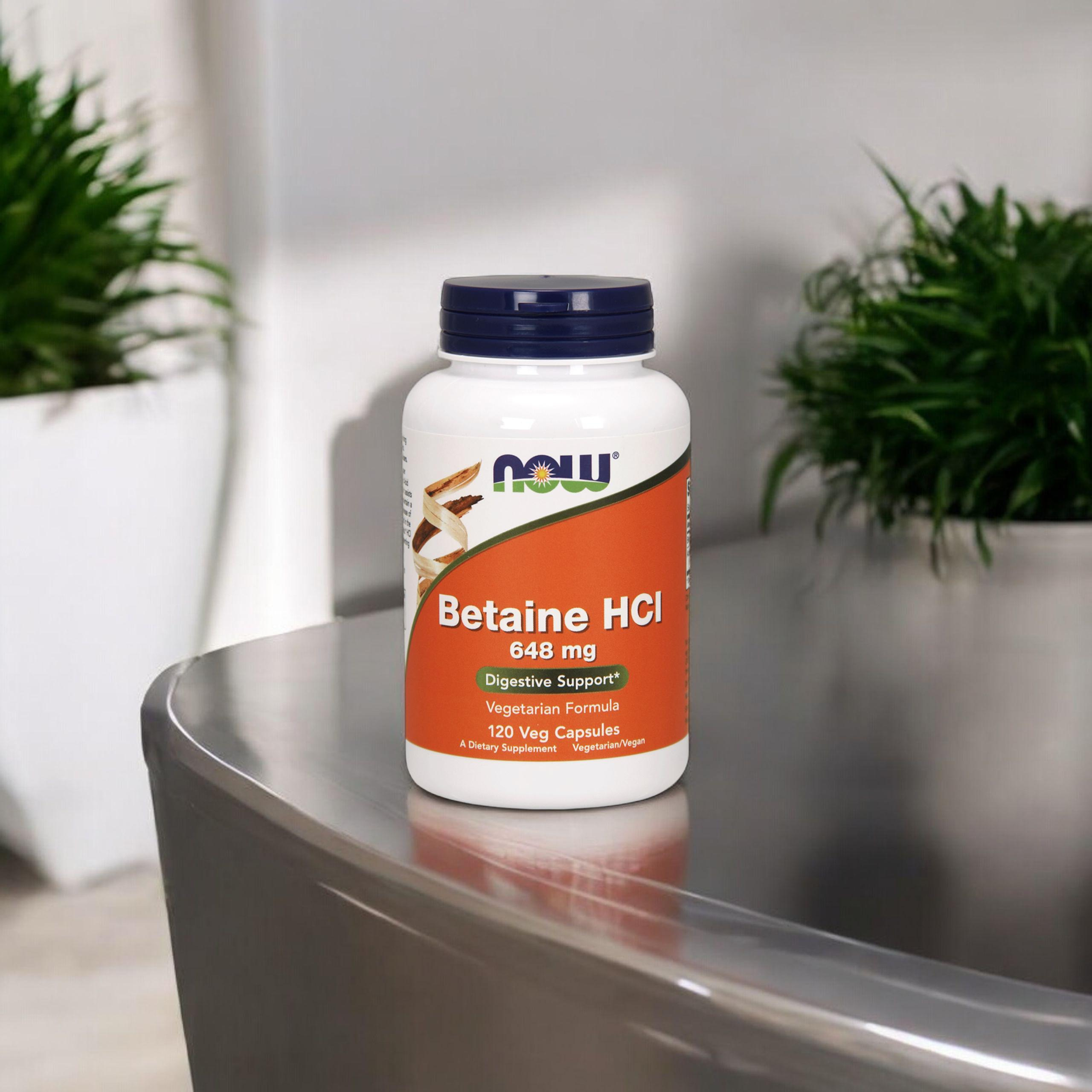 NOW Betaine HCI 648mg - 120vcaps ( Betaina HCL )