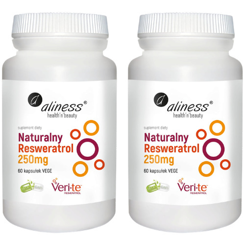 ALINESS - Naturalny Resweratrol 250mg - 2x 60vcaps.