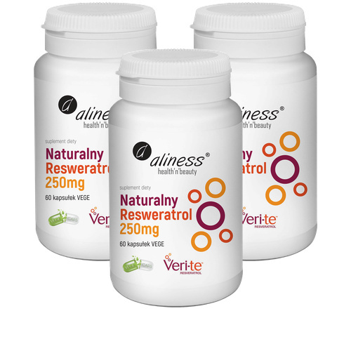 ALINESS - Naturalny Resweratrol 250mg - 3x 60vcaps.