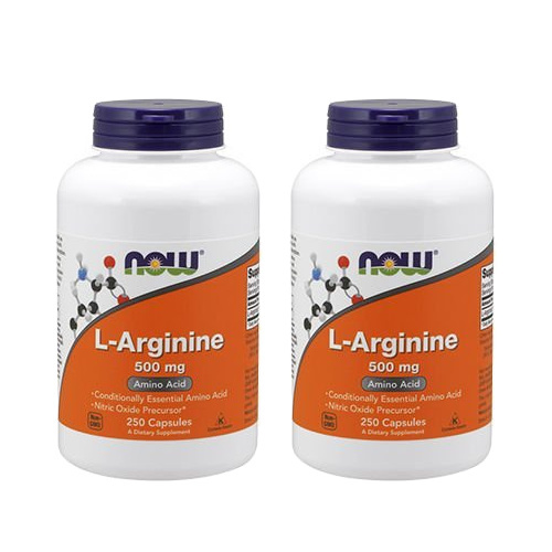 NOW L-Arginine 500mg - 2x 250vcaps