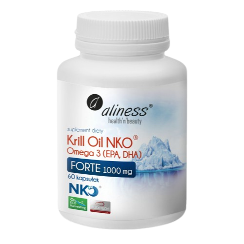 ALINESS - Krill Oil NKO Omega 3 1000mg Forte - 2x 60caps.