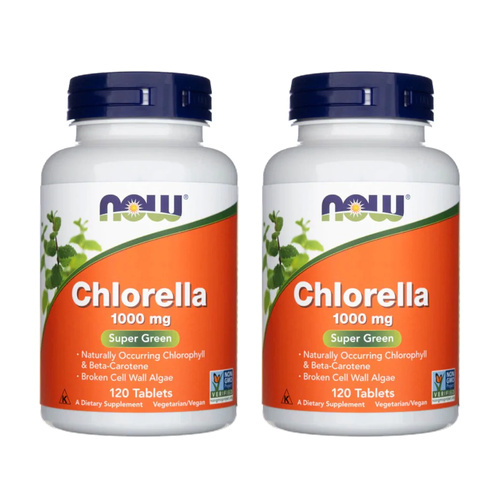 NOW - Chlorella 1000mg - 2x 120tabs.