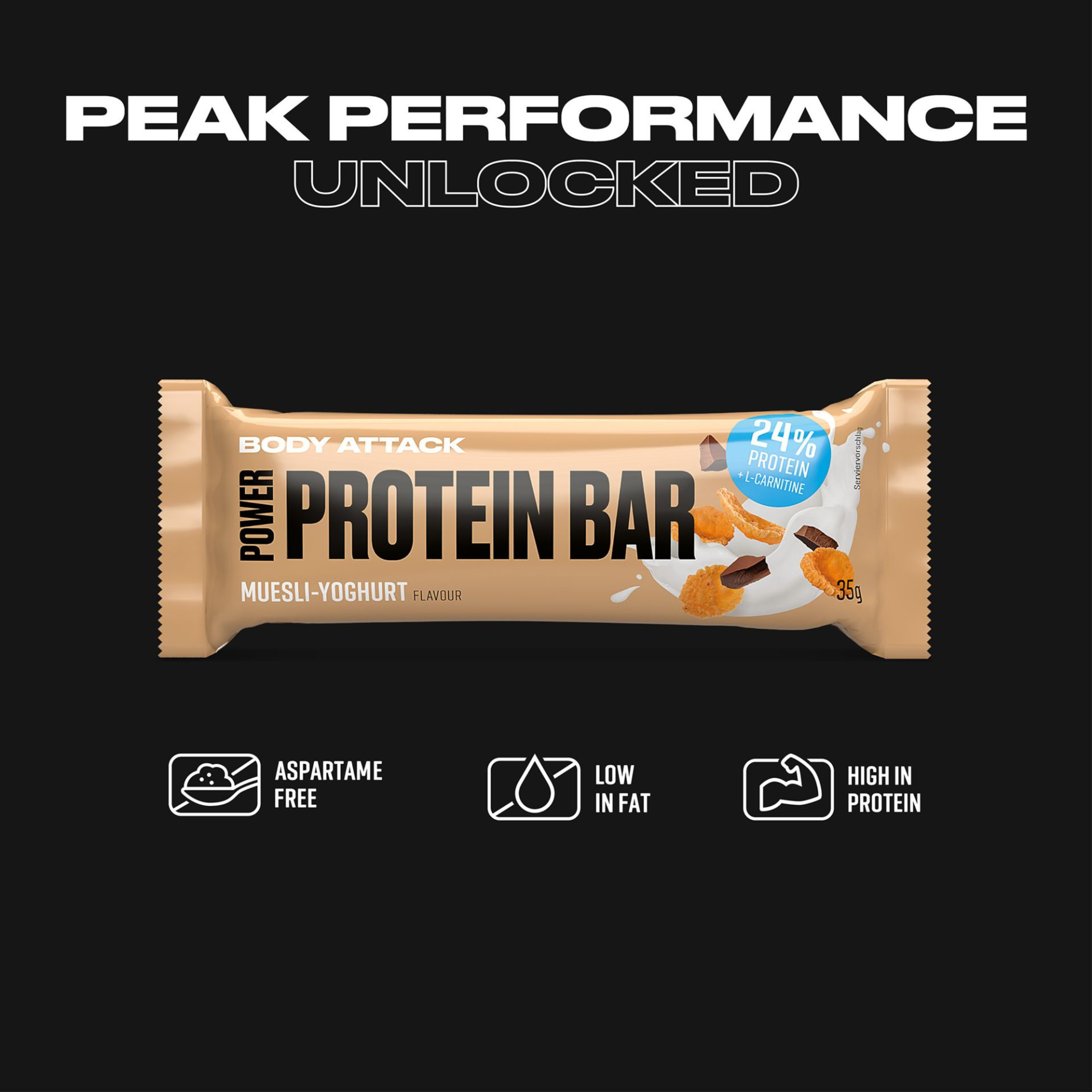 BODY ATTACK - Baton Power Protein Bar - 24x 35g