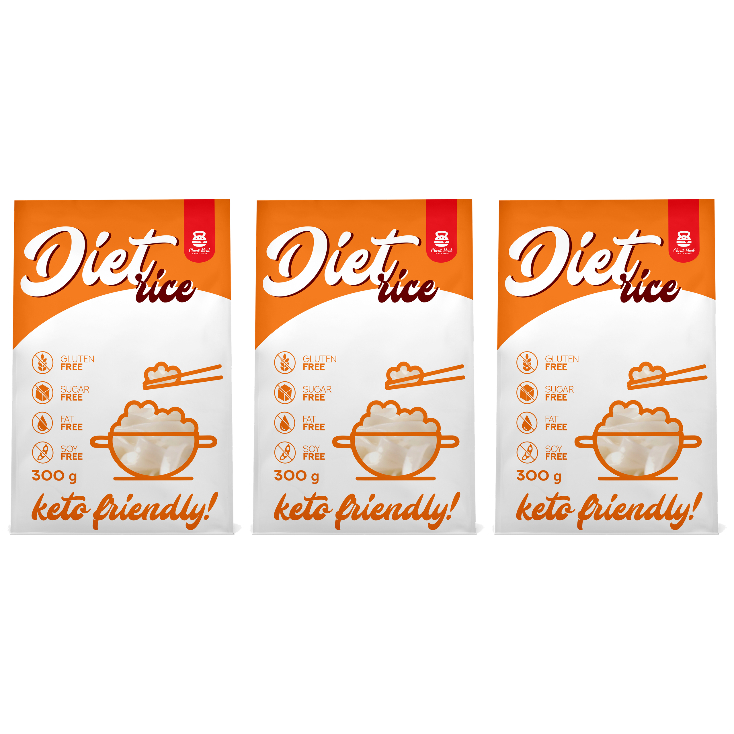 Cheat Meal Nutrition Diet Rice - 3x 400g (300g netto) - Makaron Konjac