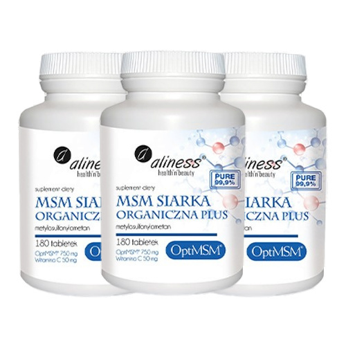 ALINESS MSM Siarka Organiczna PLUS - 3x 180tabs
