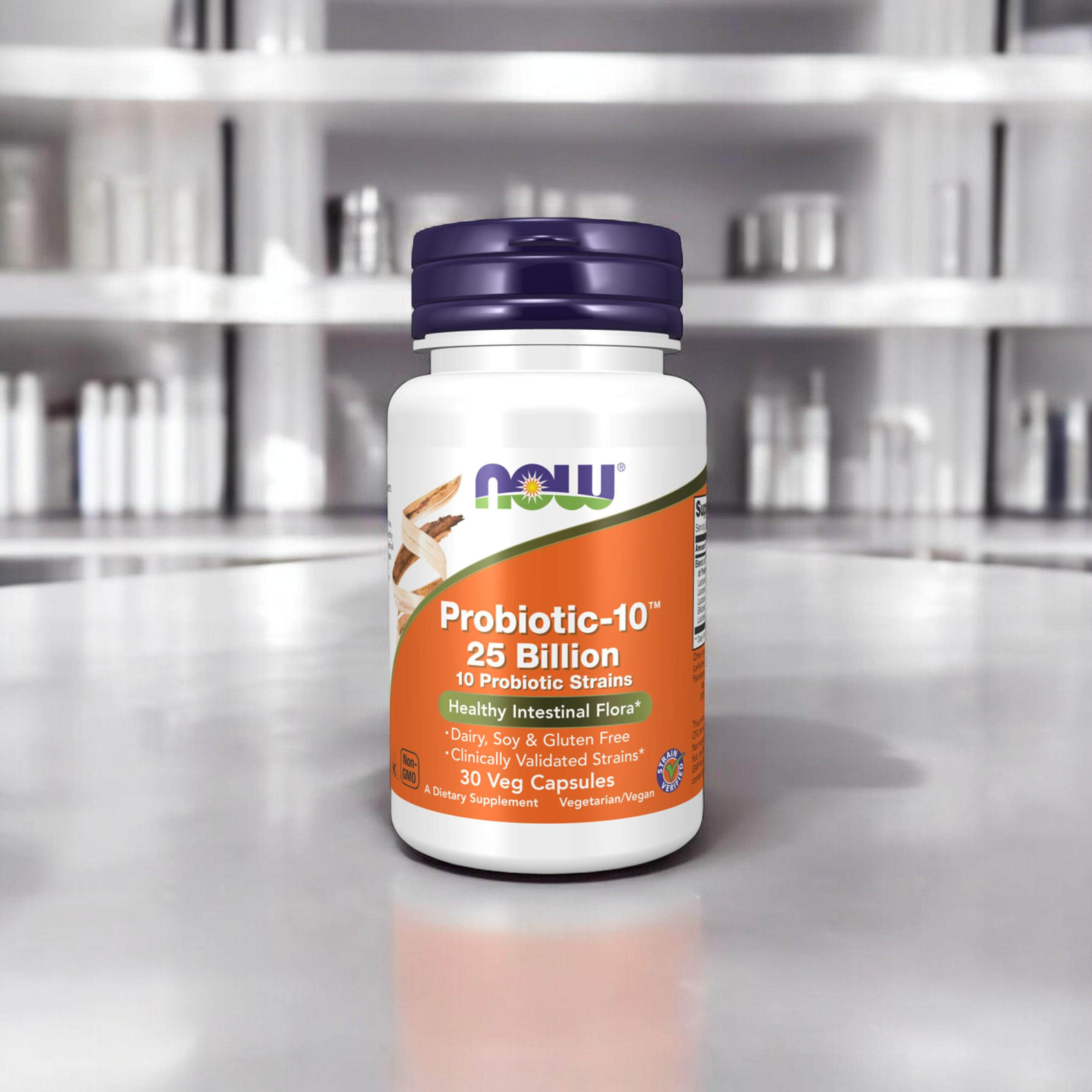 NOW Probiotic-10 25 Billion - 2x 30vcaps.
