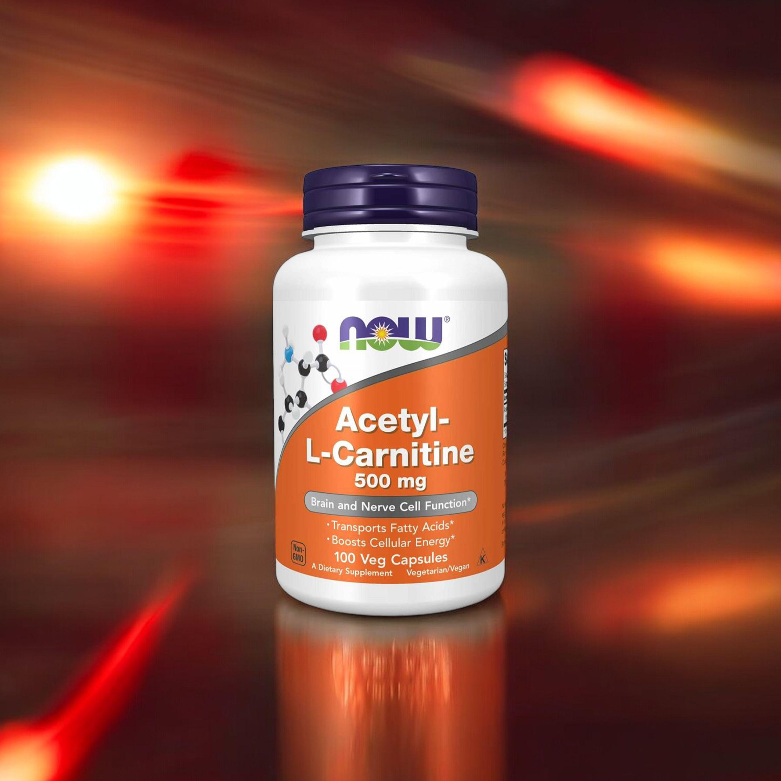 NOW Acetyl L-Carnitine 500mg - 2x 100vcaps.