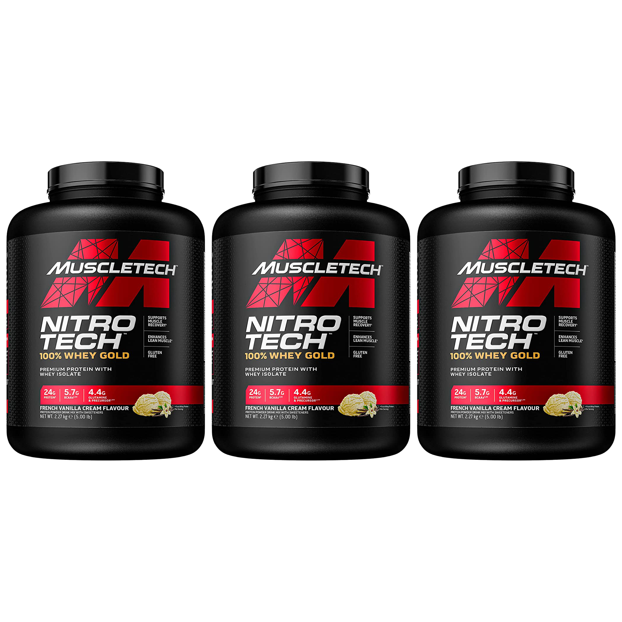 MUSCLE TECH Nitro Tech 100% Whey Gold - 3x 2270g