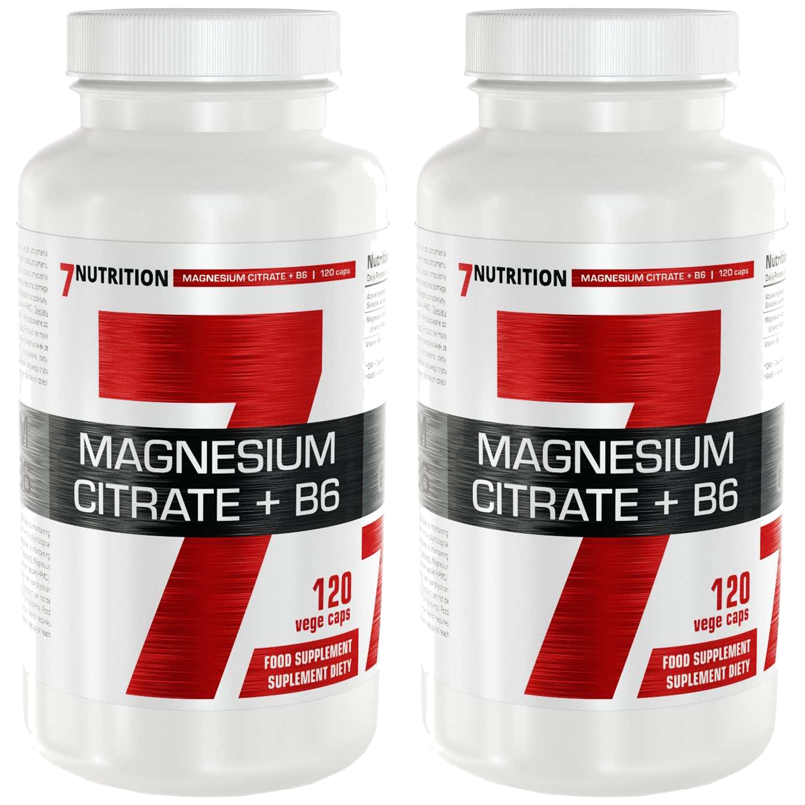 7 NUTRITION Magnesium Citrate + B6 - 2x 120vcaps