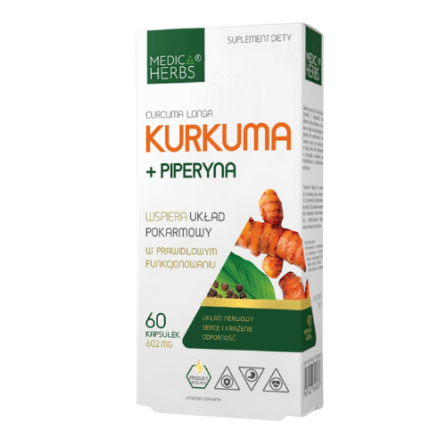 MEDICA HERBS - Kurkuma + Piperyna 602mg - 2x 60caps.