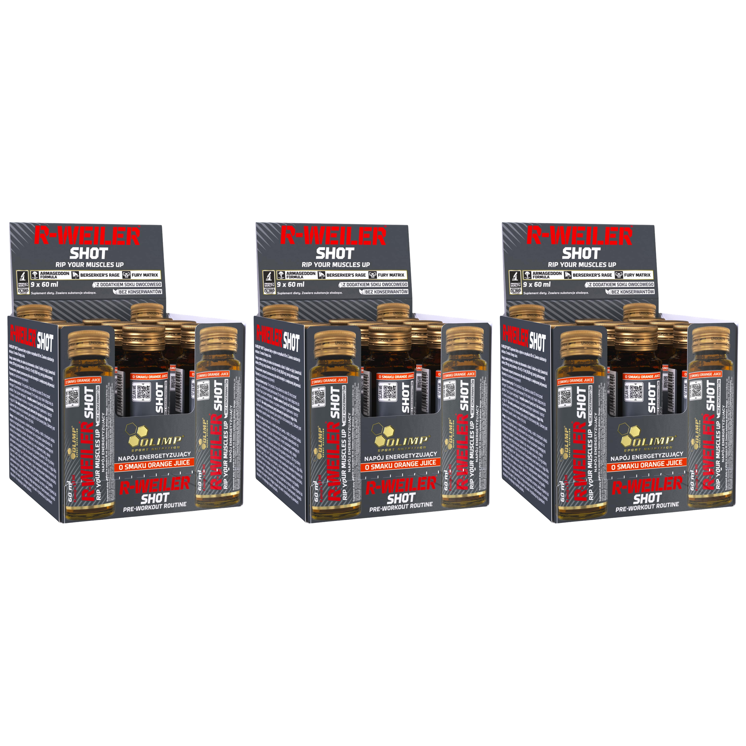 OLIMP - R-Weiler Shot Szklana Ampułka - 9x 3x 60ml