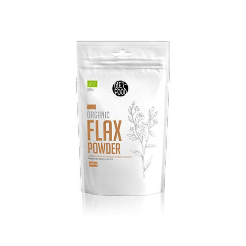 DIET FOOD Bio Flax Seeds Powder - 200g - Siemię lniane