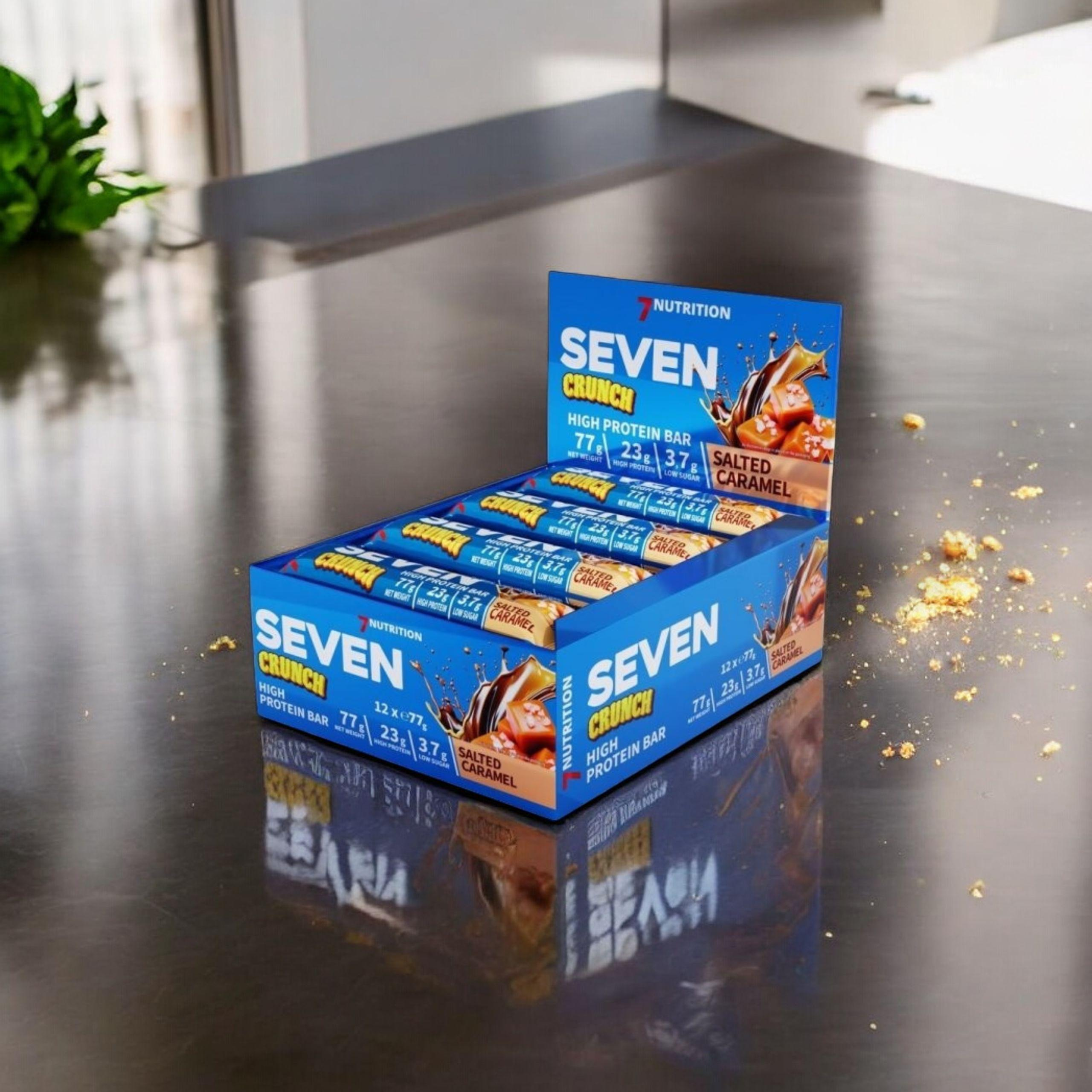 7 NUTRITION - Seven Crunch HP Bar - 12x 77g - Salted Caramel
