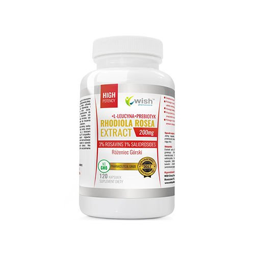 WISH Pharmaceutical Rhodiola Rosea Extract 200mg Standaryzowany - 120caps