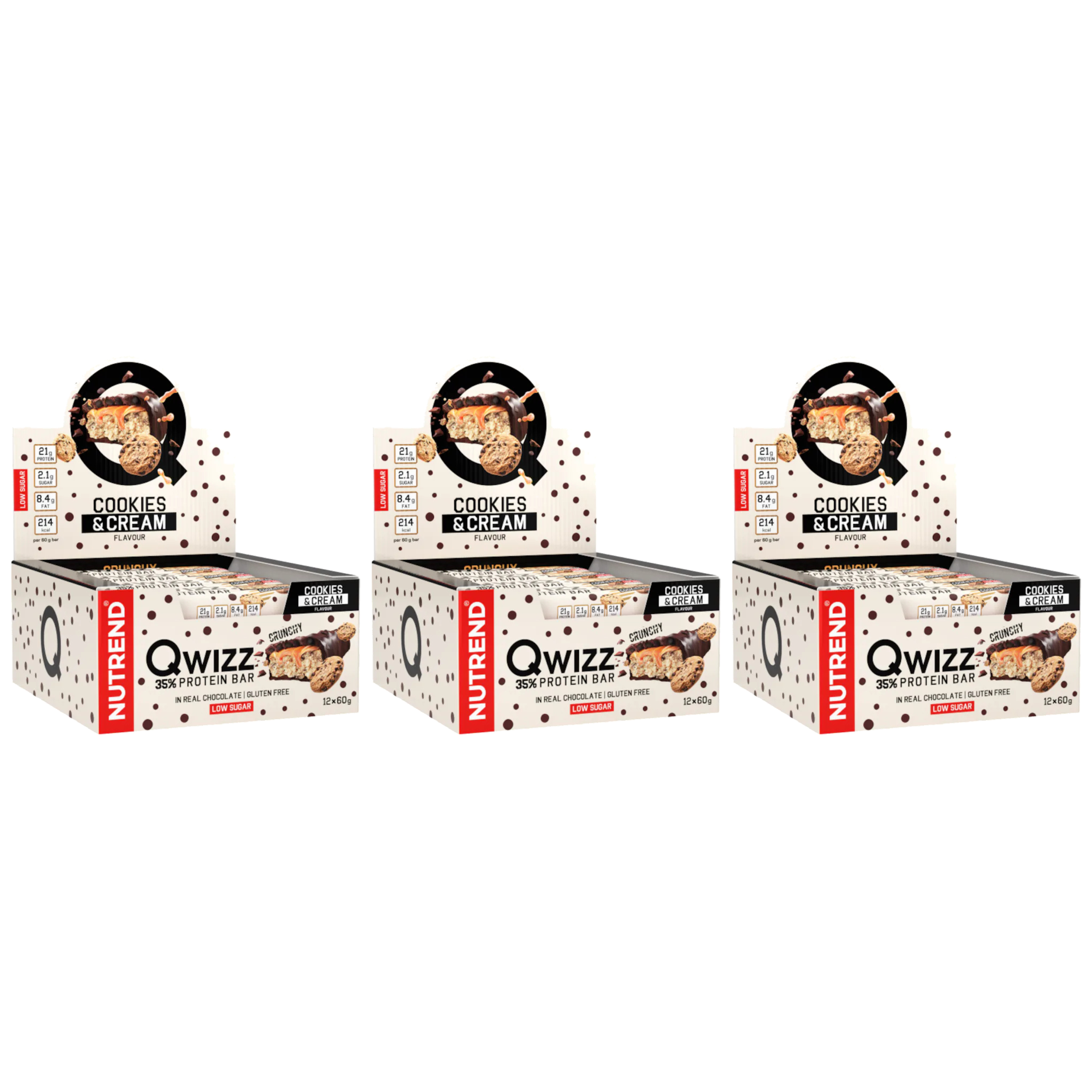 NUTREND - Qwizz Protein Bar - 24x 3x 60g 