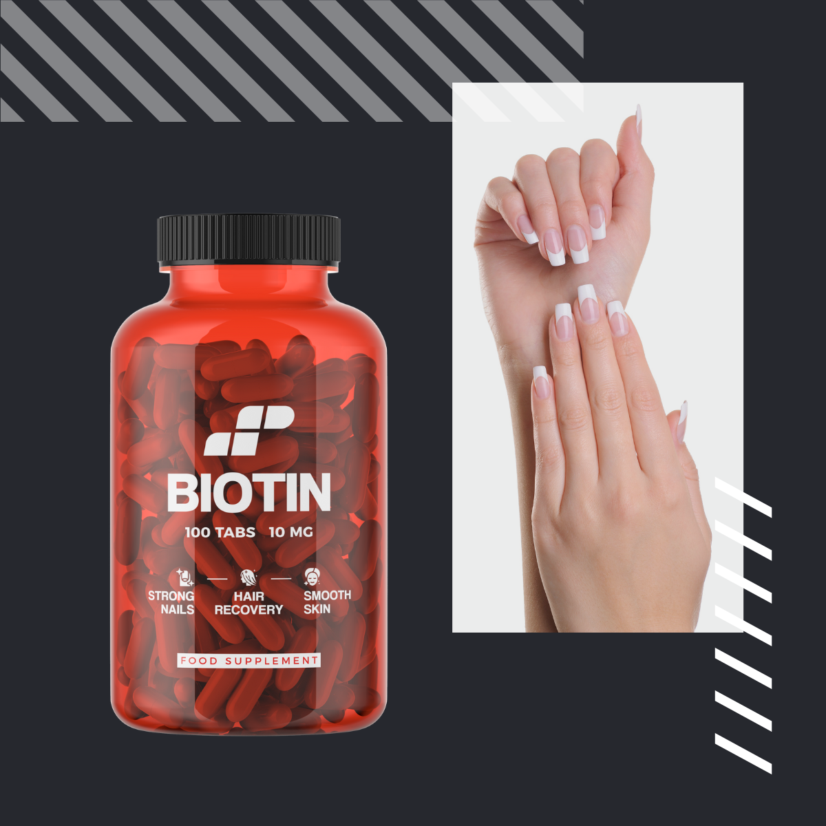 2x MP NUTRITION Biotin 10mg - 100tabs - Biotyna