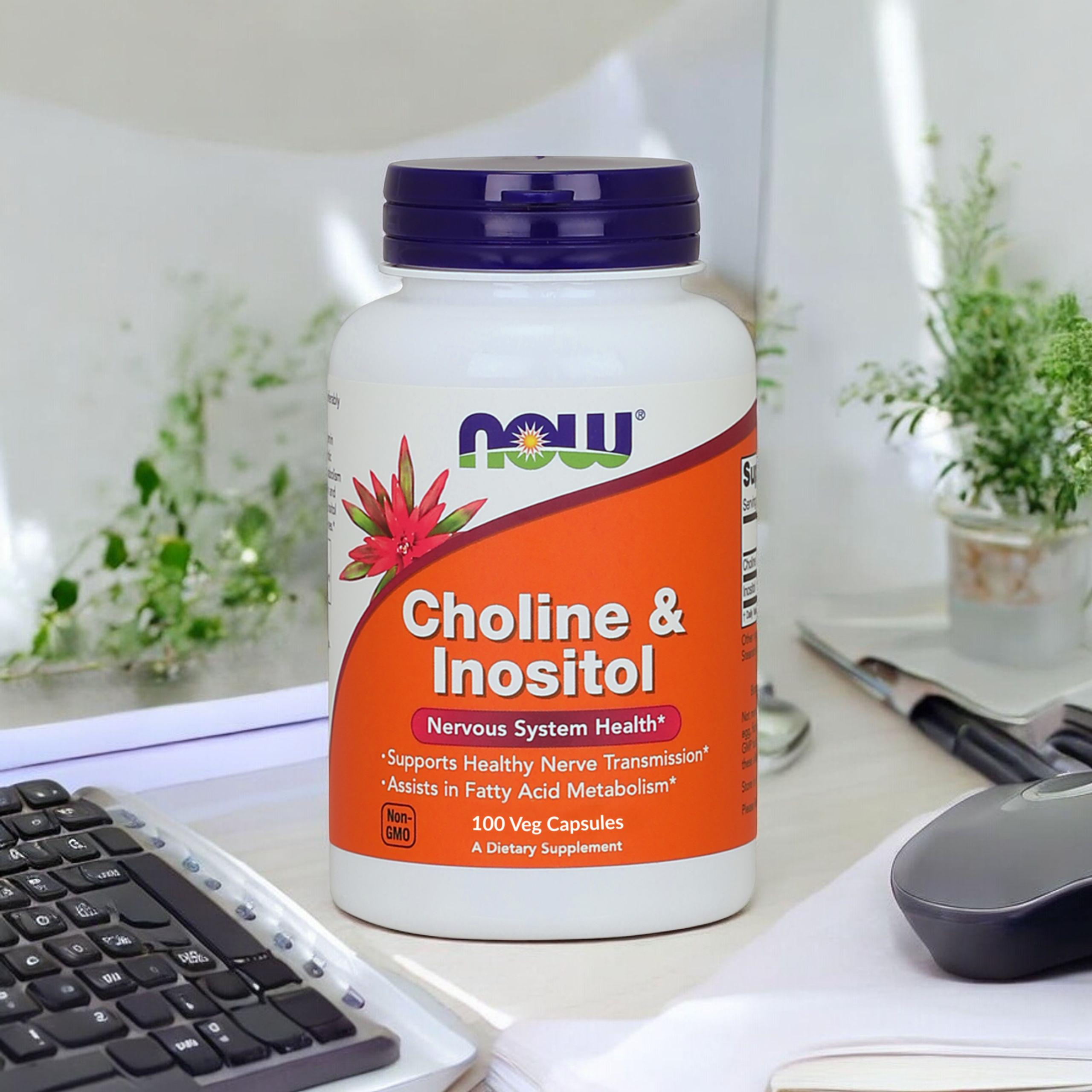 NOW Choline and Inositol - 2x 100vcaps