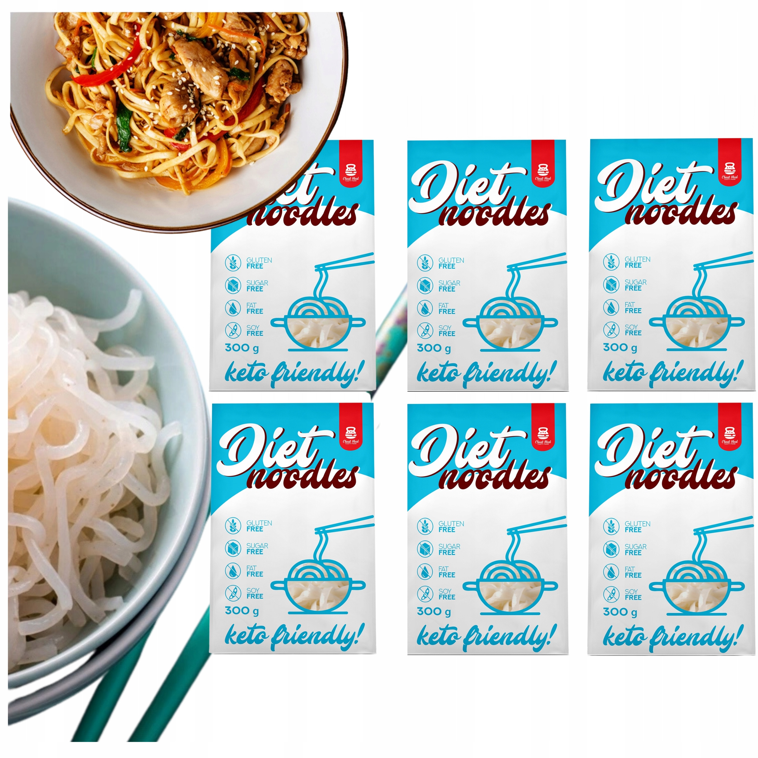 Cheat Meal Nutrition Diet Noodles - 6x 400g (6x 300g netto) - Makaron dietetyczny