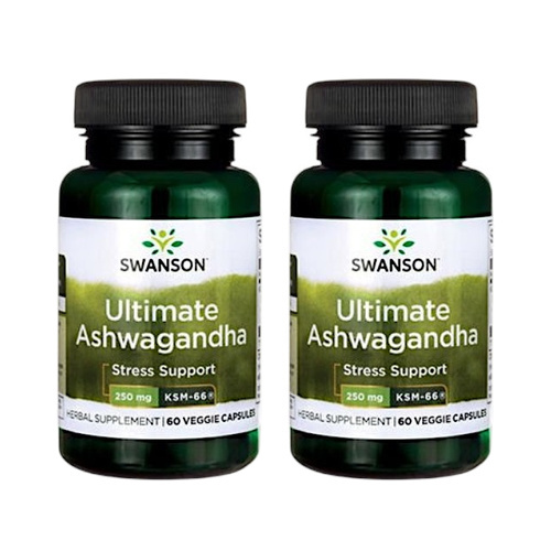 SWANSON Ashwagandha KSM-66 250mg - 2x 60vcaps