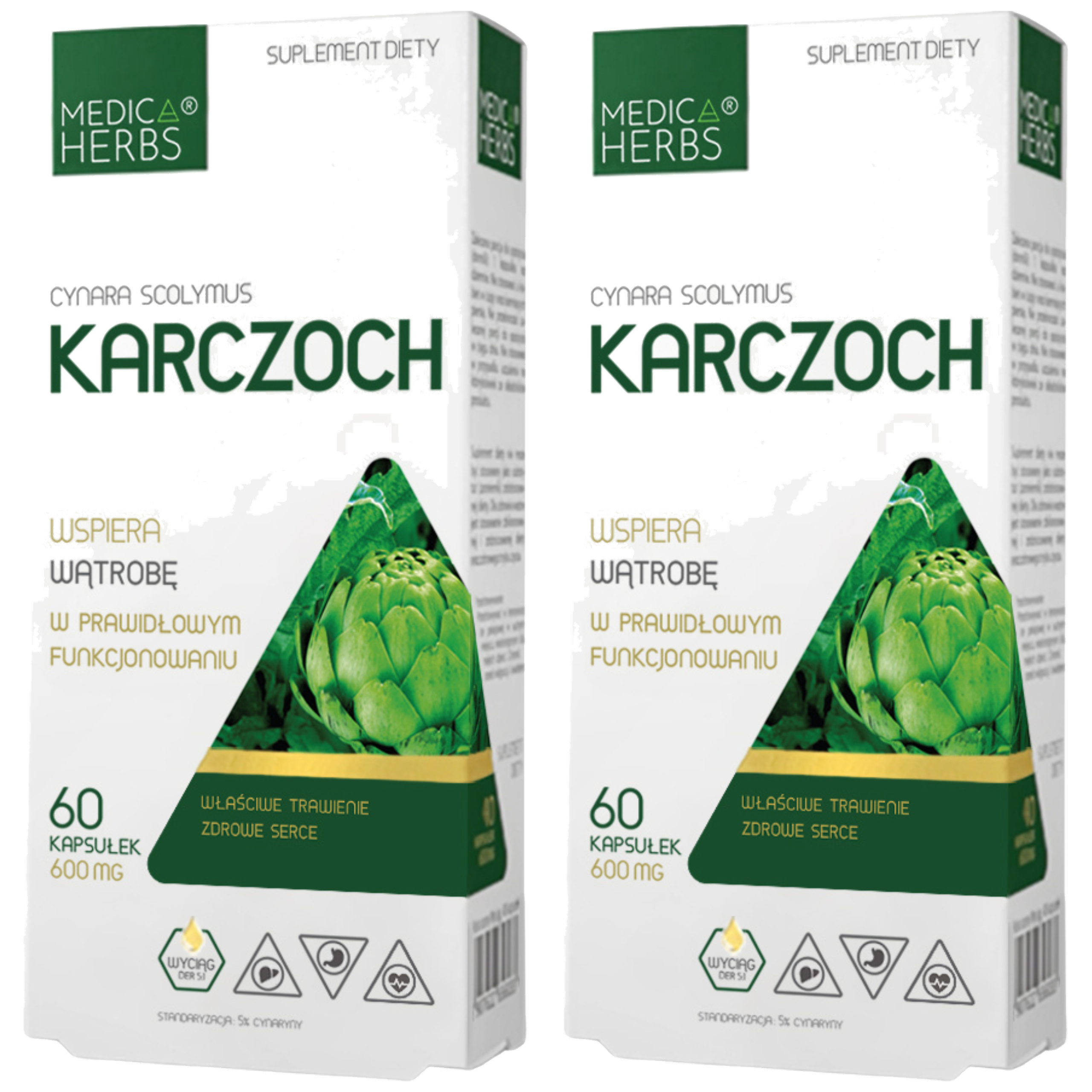 MEDICA HERBS - Karczoch 600mg - 2x 60caps.
