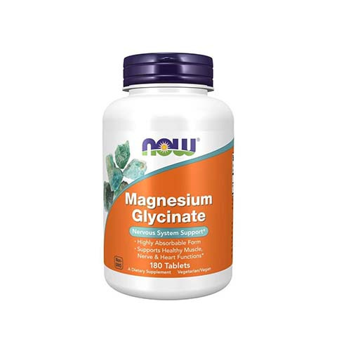 NOW Magnesium Glycinate - 2x 180tabs.