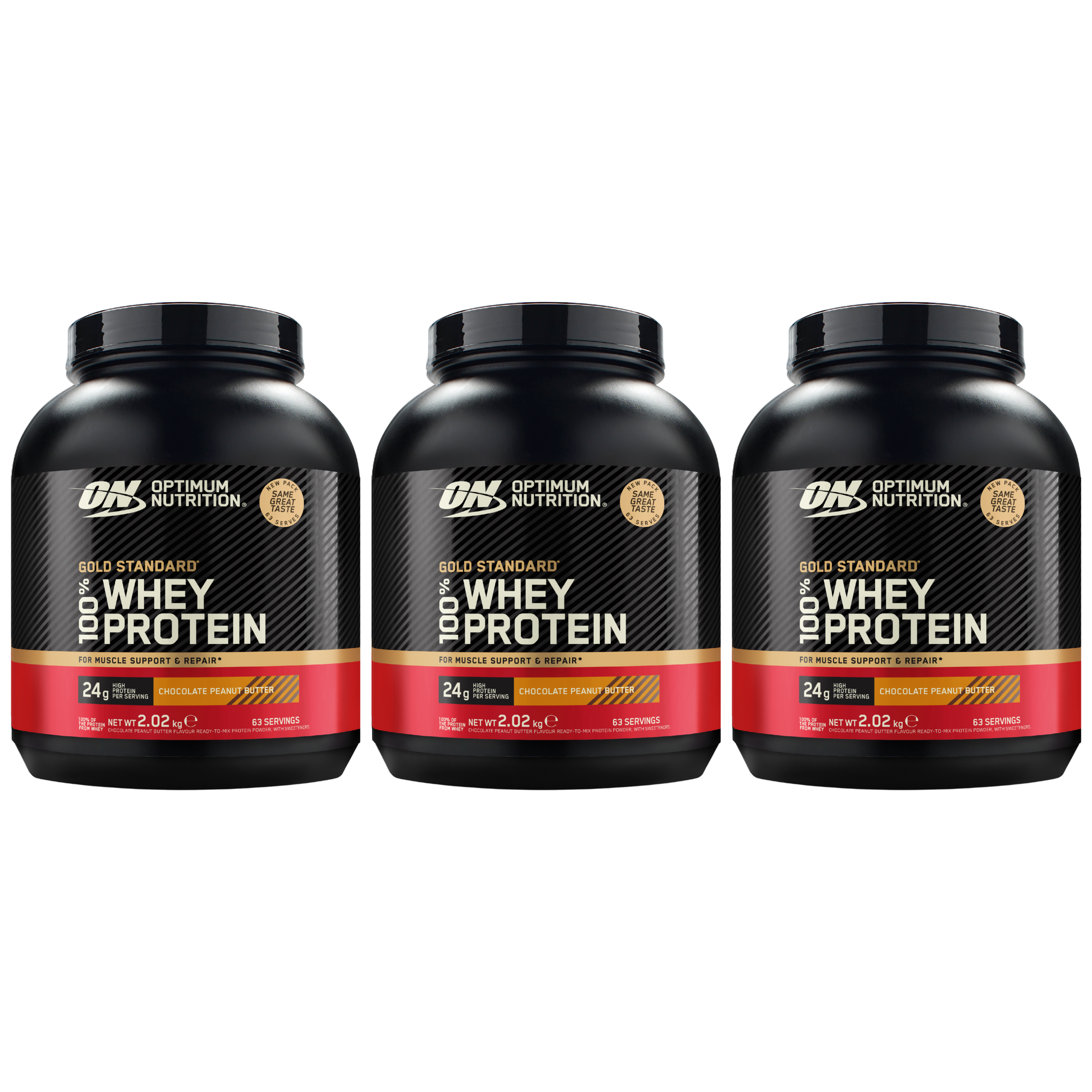 OPTIMUM NUTRITION Whey Gold Standard - 3x 2020g