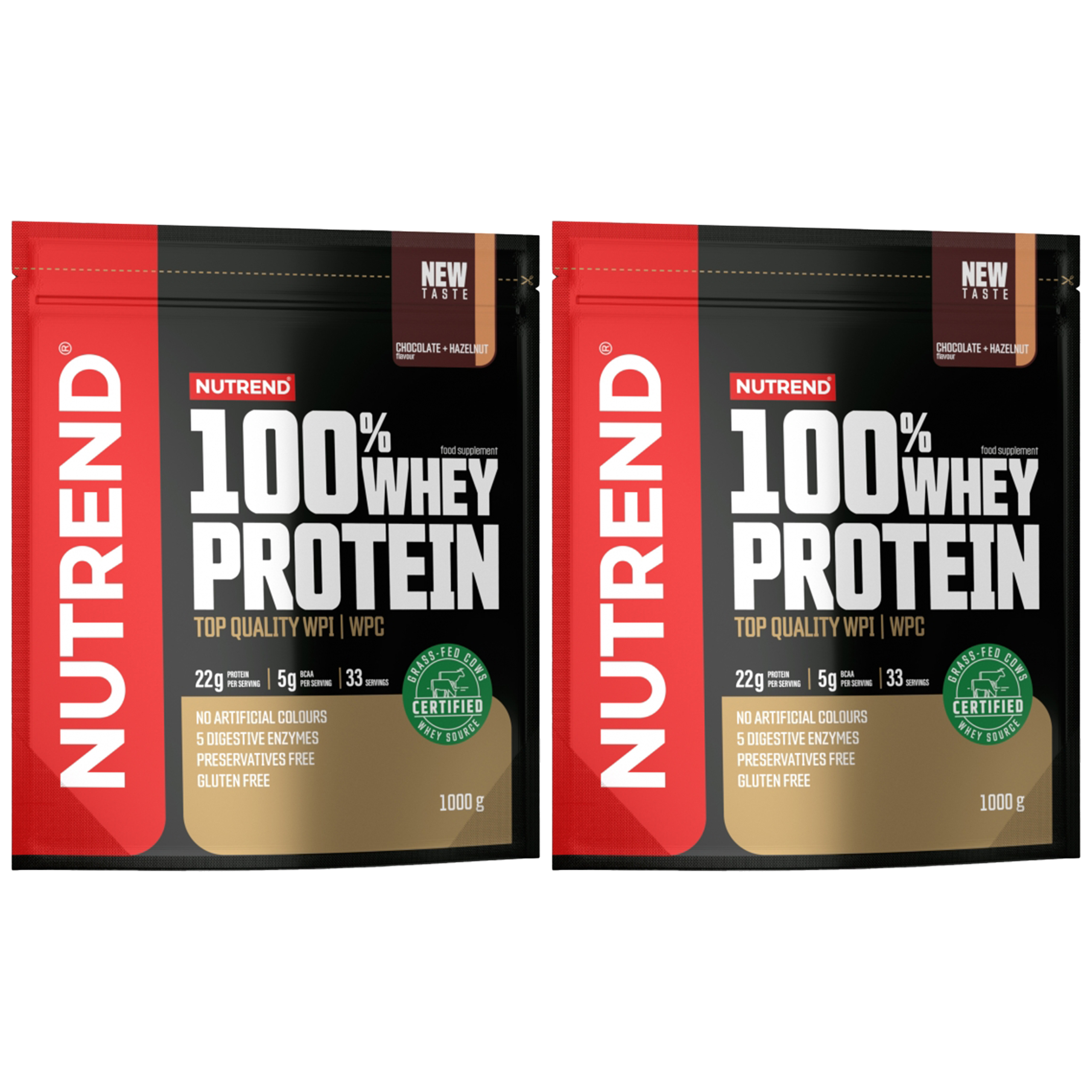 NUTREND 100% Whey Protein - 2x 1000g