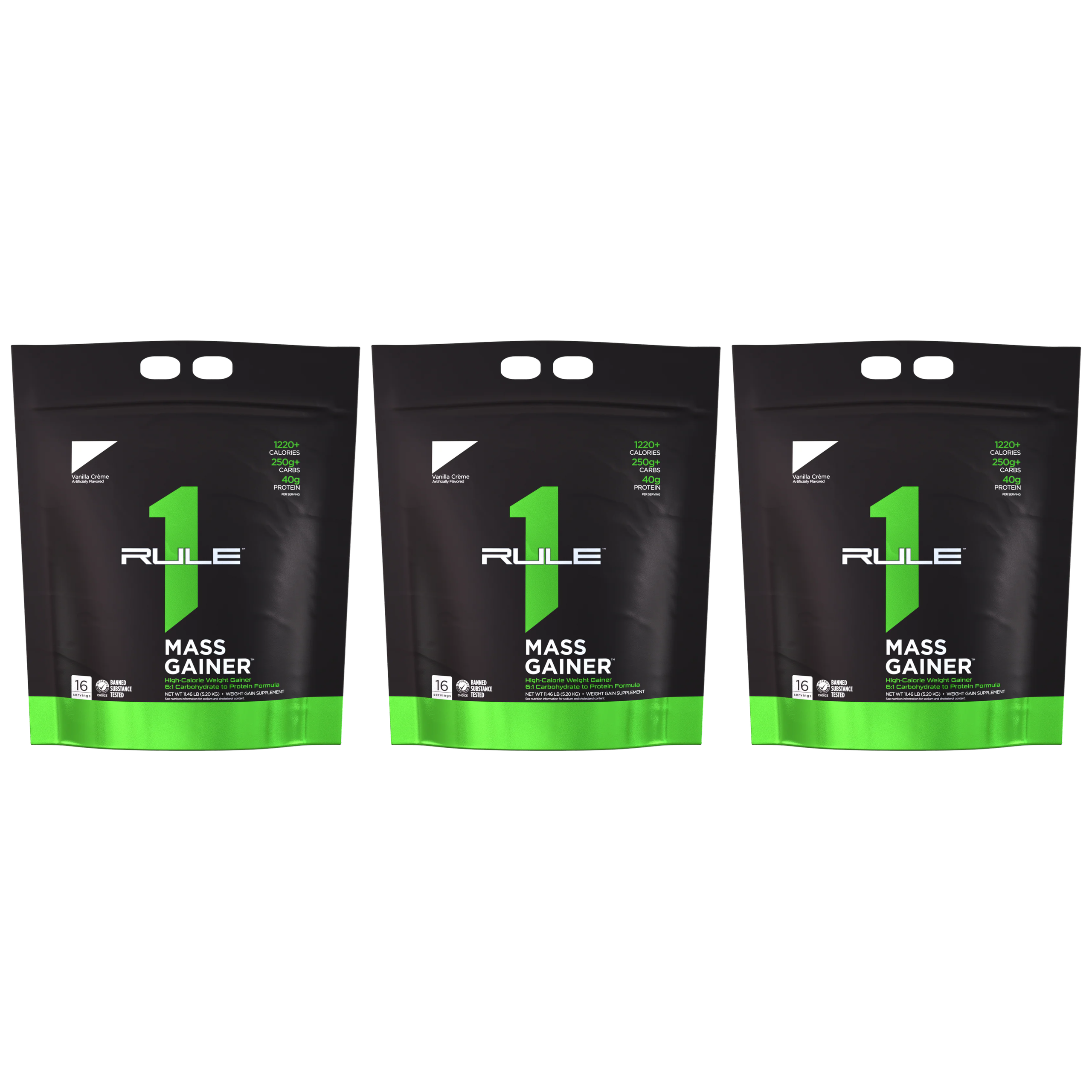 RULE1 - R1 Mass Gainer - 3x 5200g - Vanilla Cream