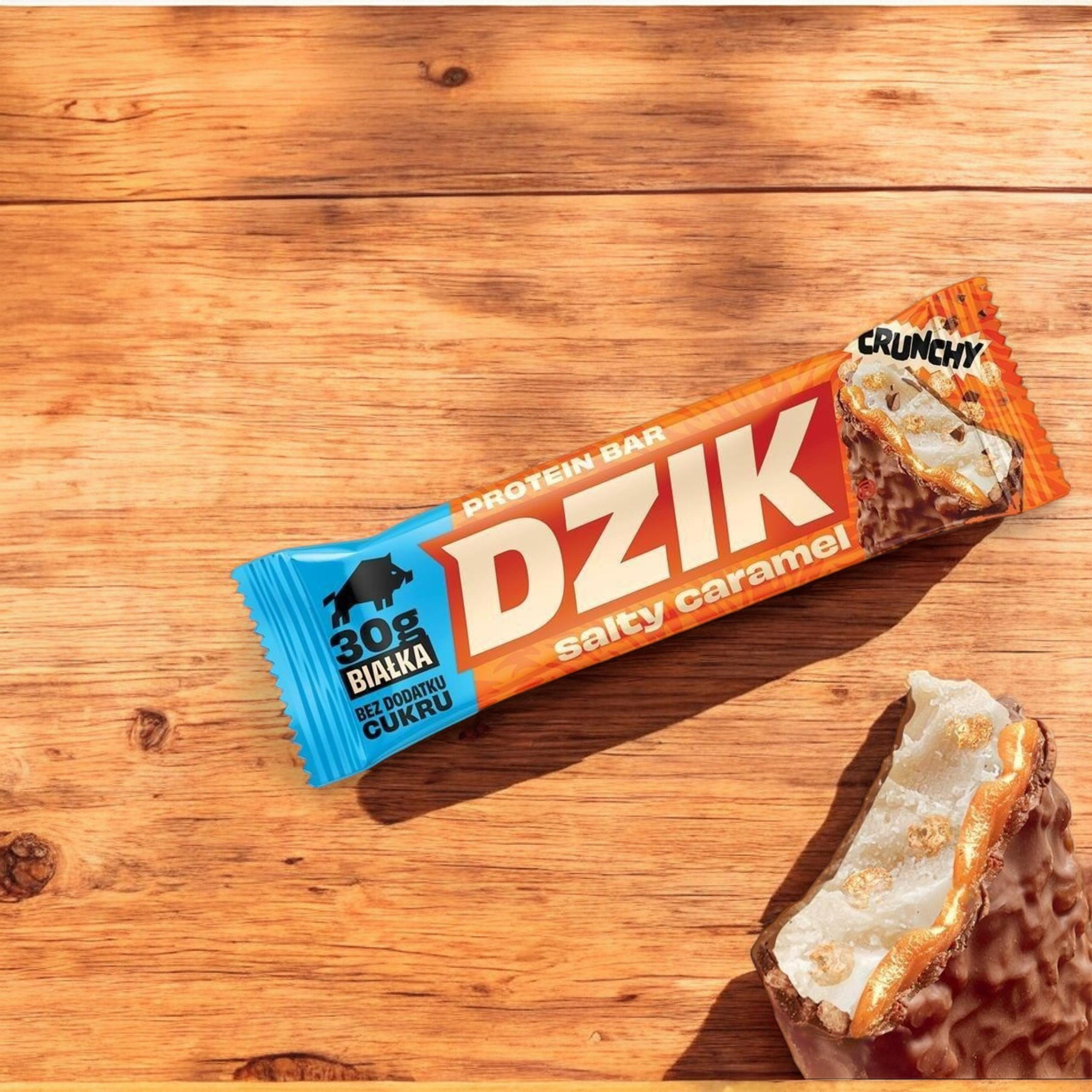 DZIK - Protein Bar Crunchy - 70g - Salted Caramel