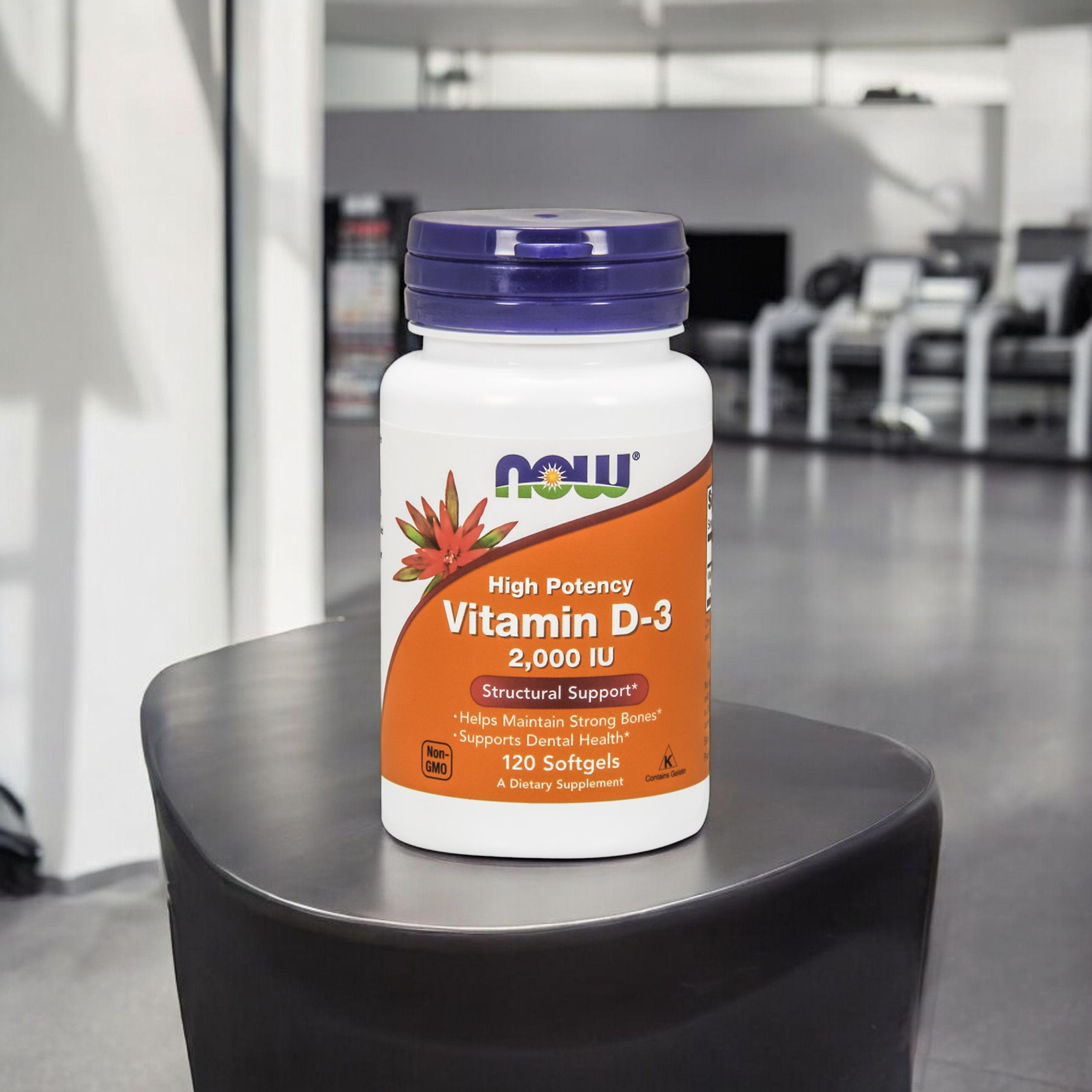 NOW Vitamin D3 2000IU - 2x 120softgels
