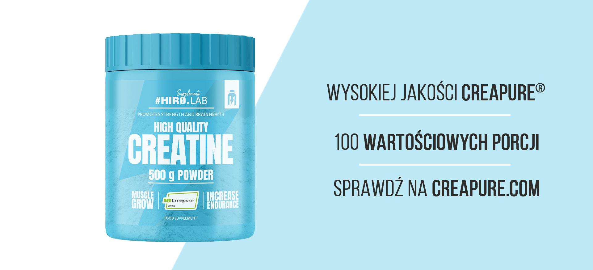 HIRO.LAB - Creapure - 2x 500g - Unflavored