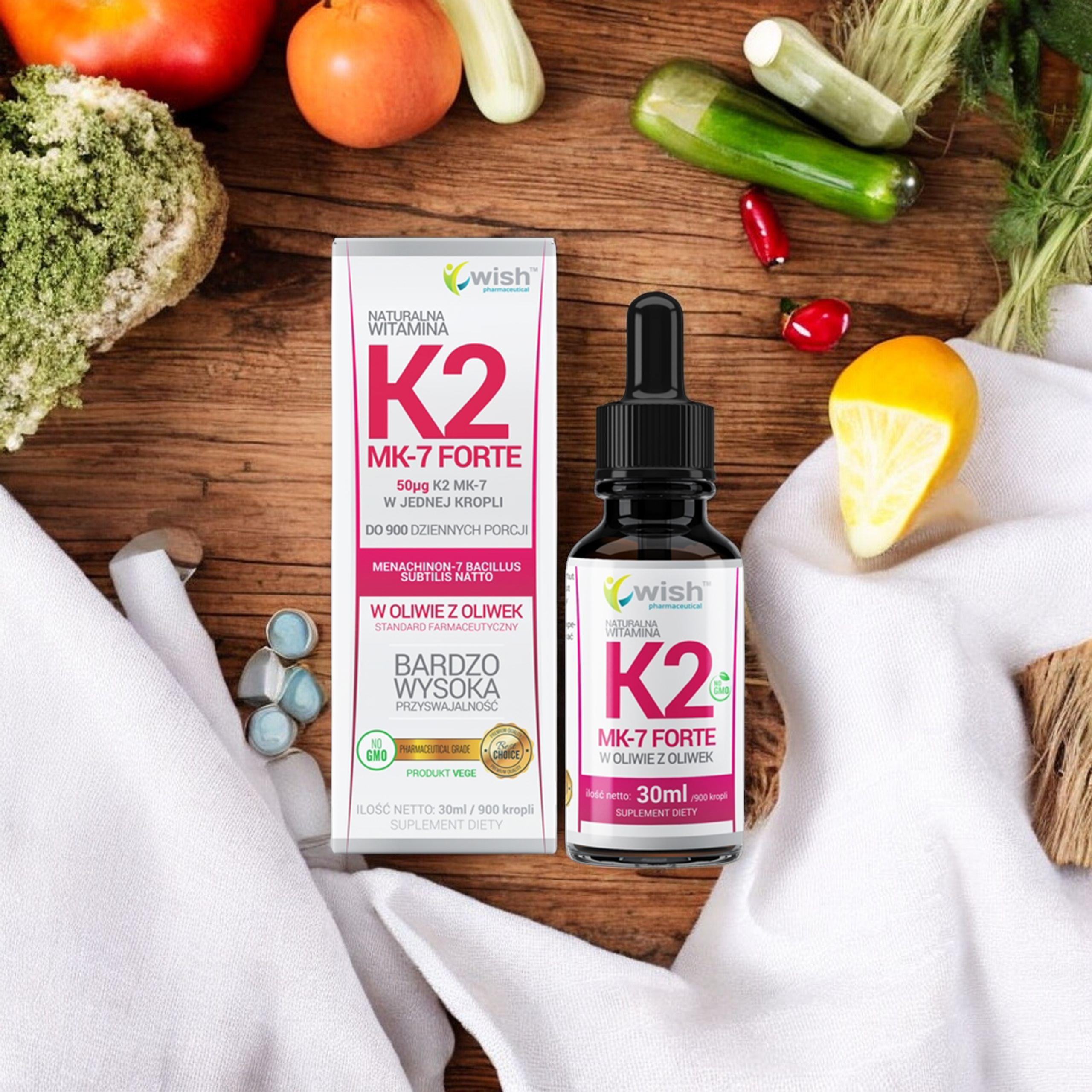 WISH Pharmaceutical Vitamin K2 Mk-7 Forte - 2x 30ml