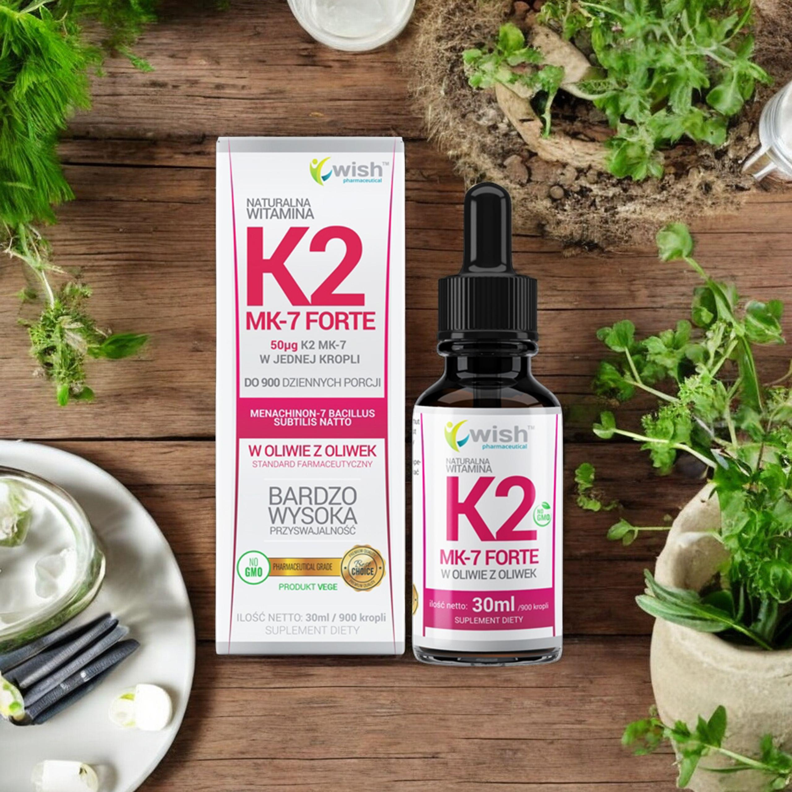 WISH Pharmaceutical Vitamin K2 Mk-7 Forte - 3x 30ml