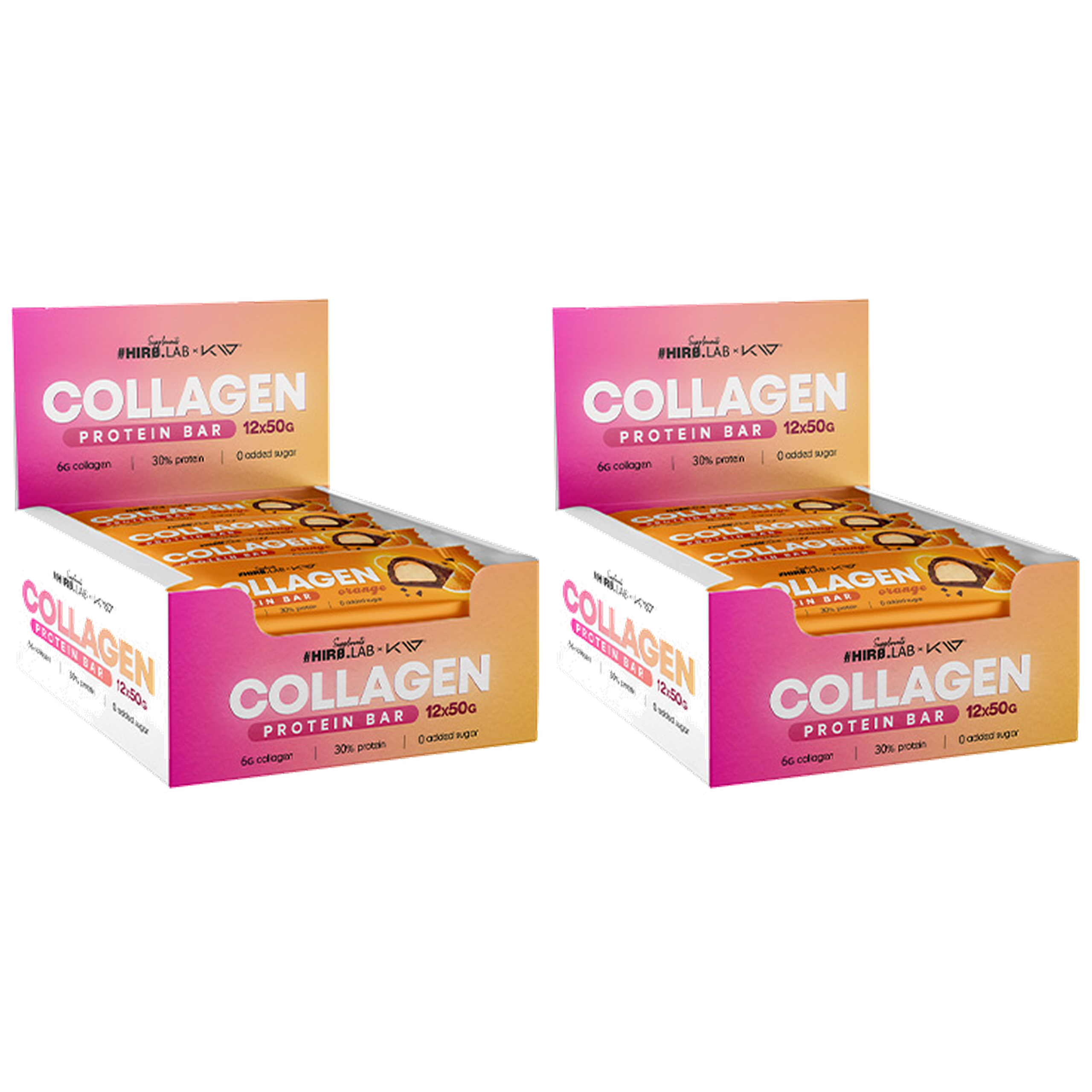 HIRO.LAB X KW Collagen Protein Bar - 12x 2x 50g