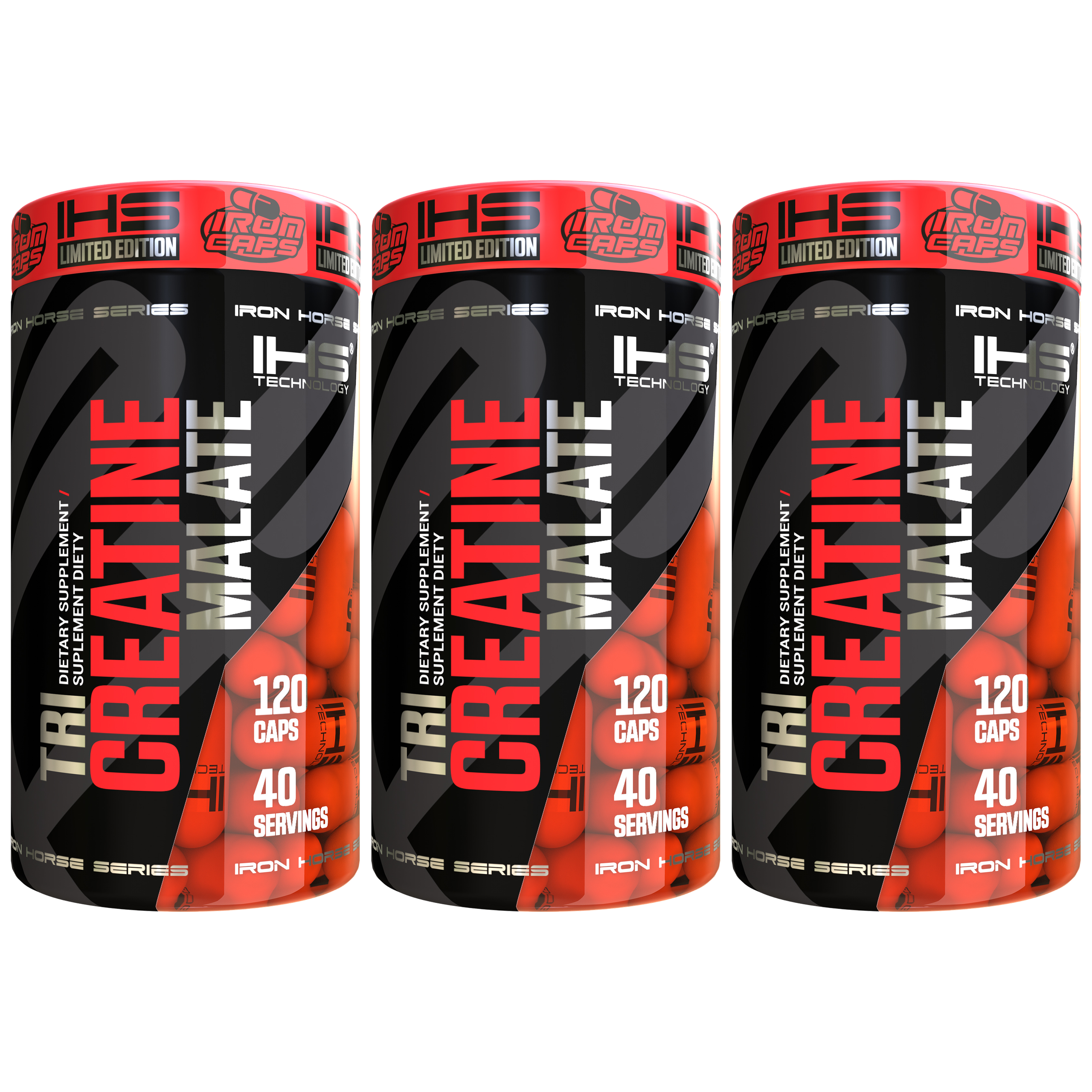 IRON HORSE Tri Creatine Malate - 3x 120caps