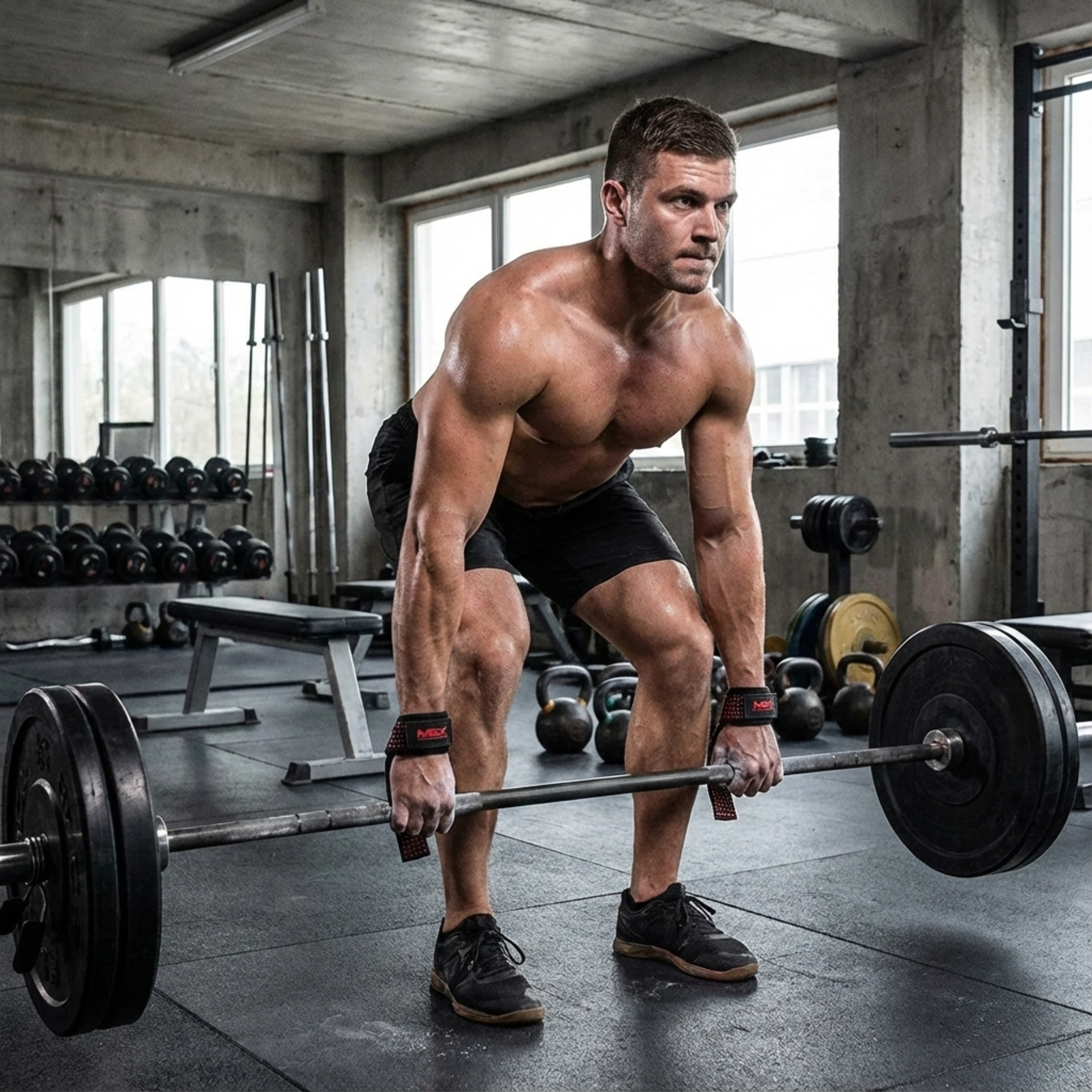 MEX NUTRITION - Lifting Straps V-Pro - Black