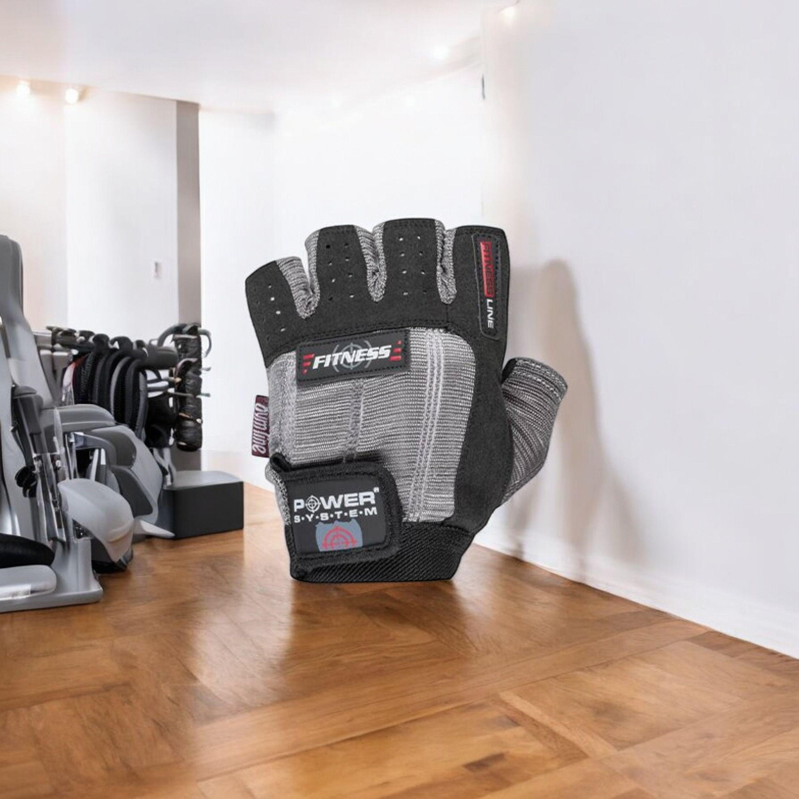 POWER SYSTEM Rękawice Fitness - 3x Szaro-Czarne