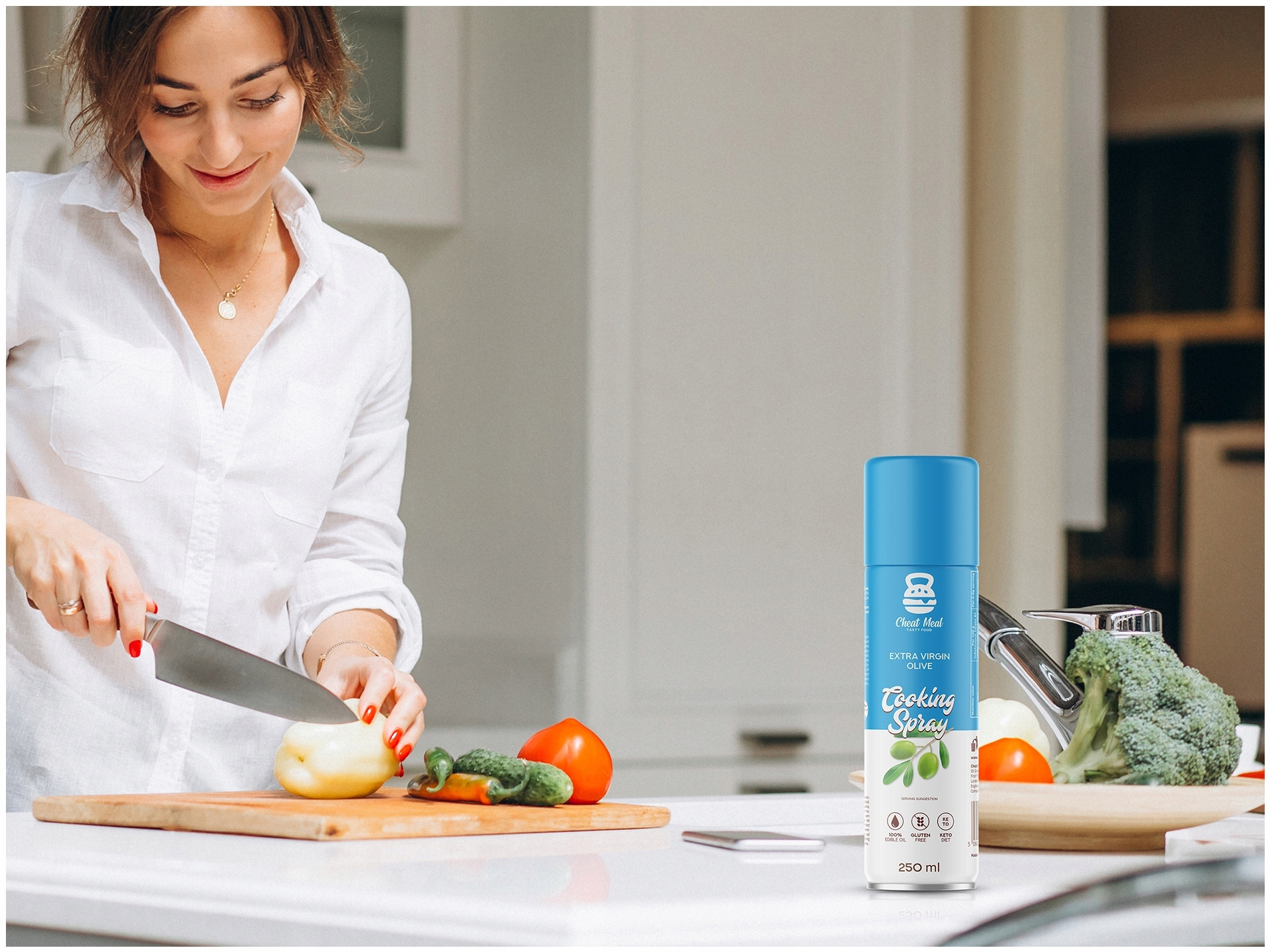 Makaron Konjac Tagliatelle 400g + OLIWA Z OLIWEK W SPRAYU Cheat ZESTAW