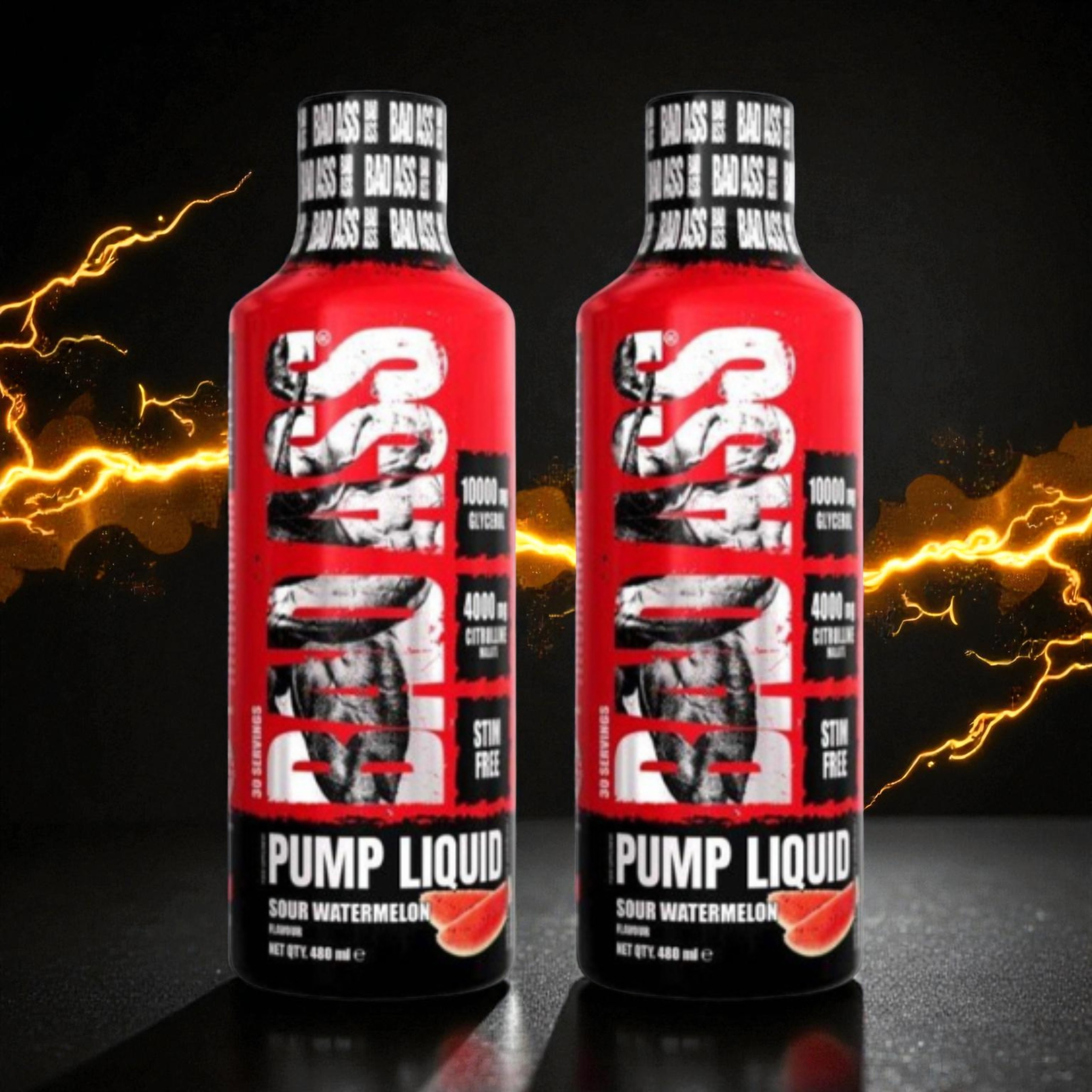 BAD ASS - Bad Ass Pump Liquid - 2x 480ml - Sour Watermelon - WYPRZEDAŻ - 31-03