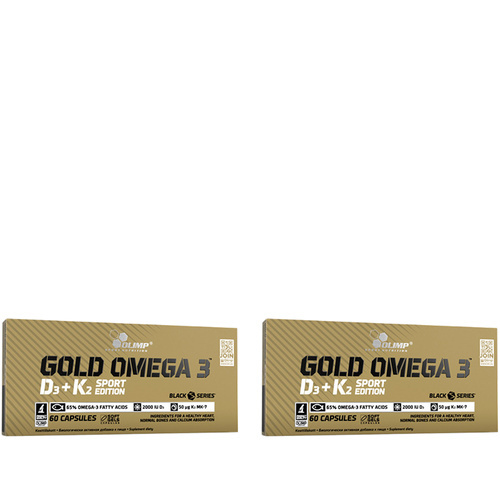 OLIMP Gold Omega 3 D3 + K2 Sport Edition - 2x 60caps