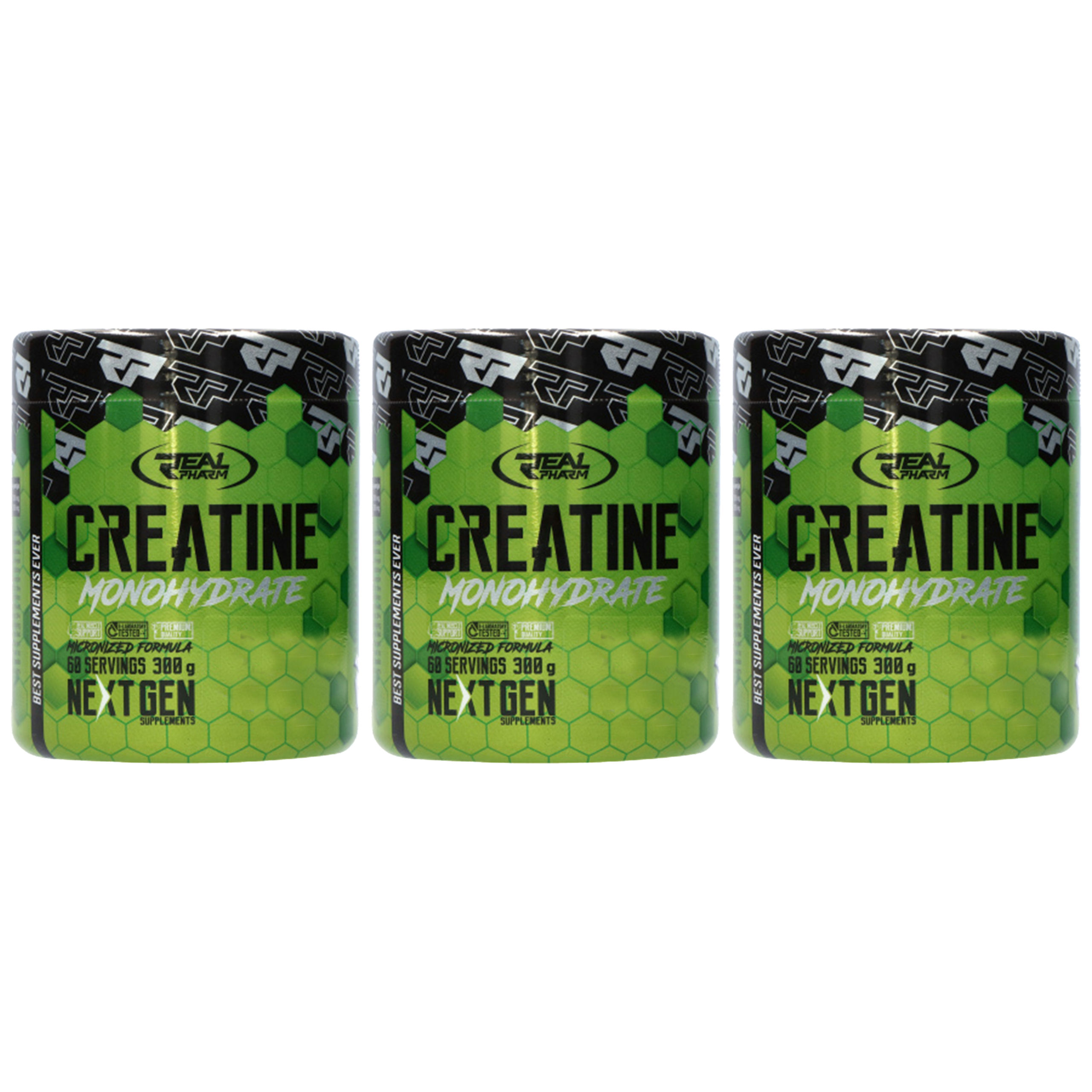 REAL PHARM Creatine Monohydrate - 3x 300g