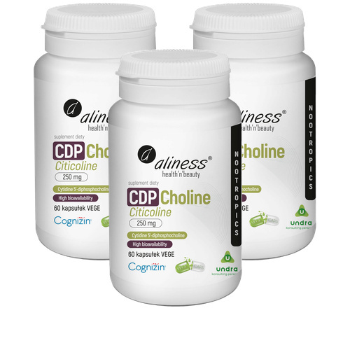 Aliness CDP Choline 250mg - 3x 60vcaps.