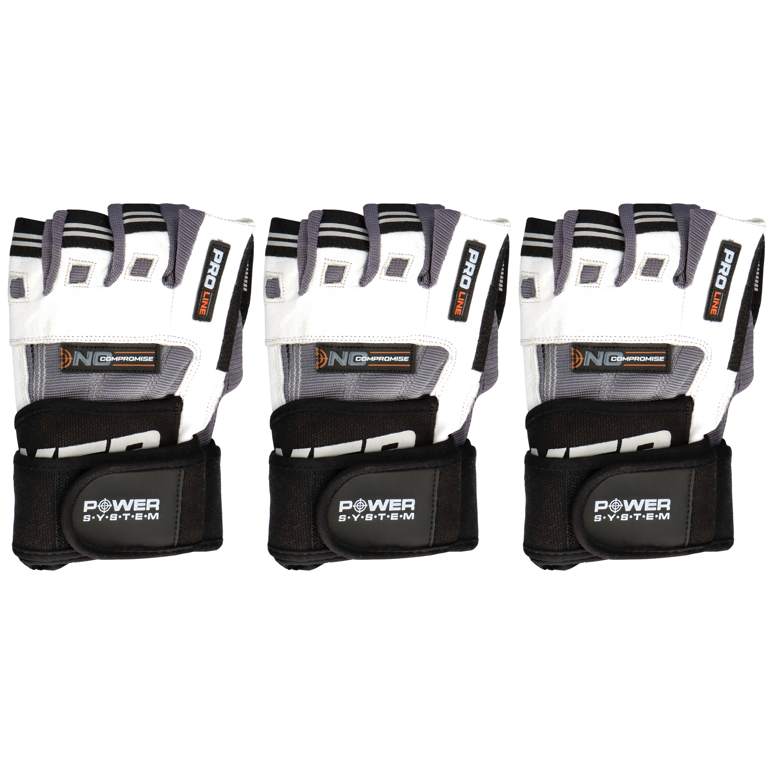 POWER SYSTEM Rękawice - No Compromise - 3x White/Gray