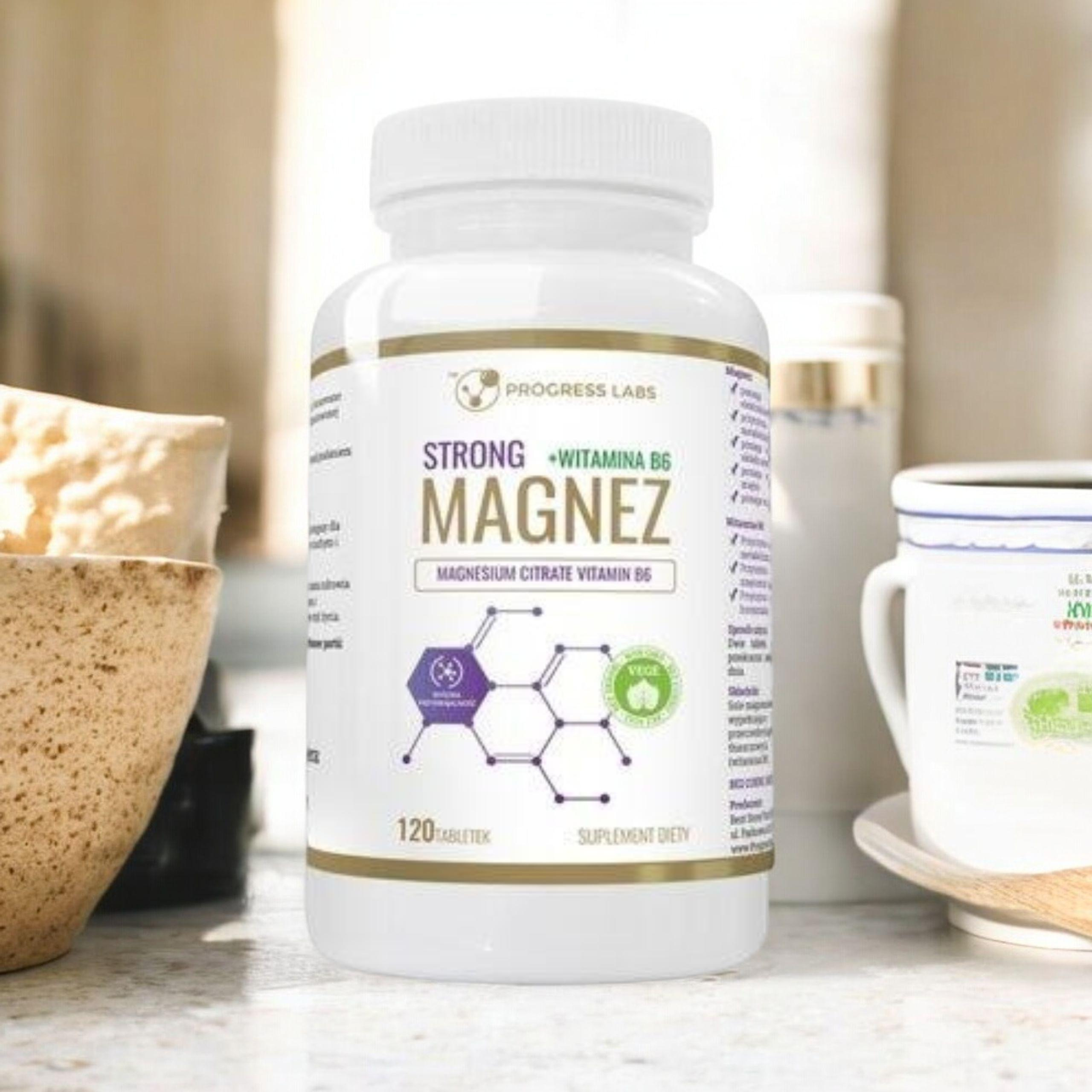 PROGRESS LABS - Magnez Strong + Witamina B6 350mg - 120tabs.
