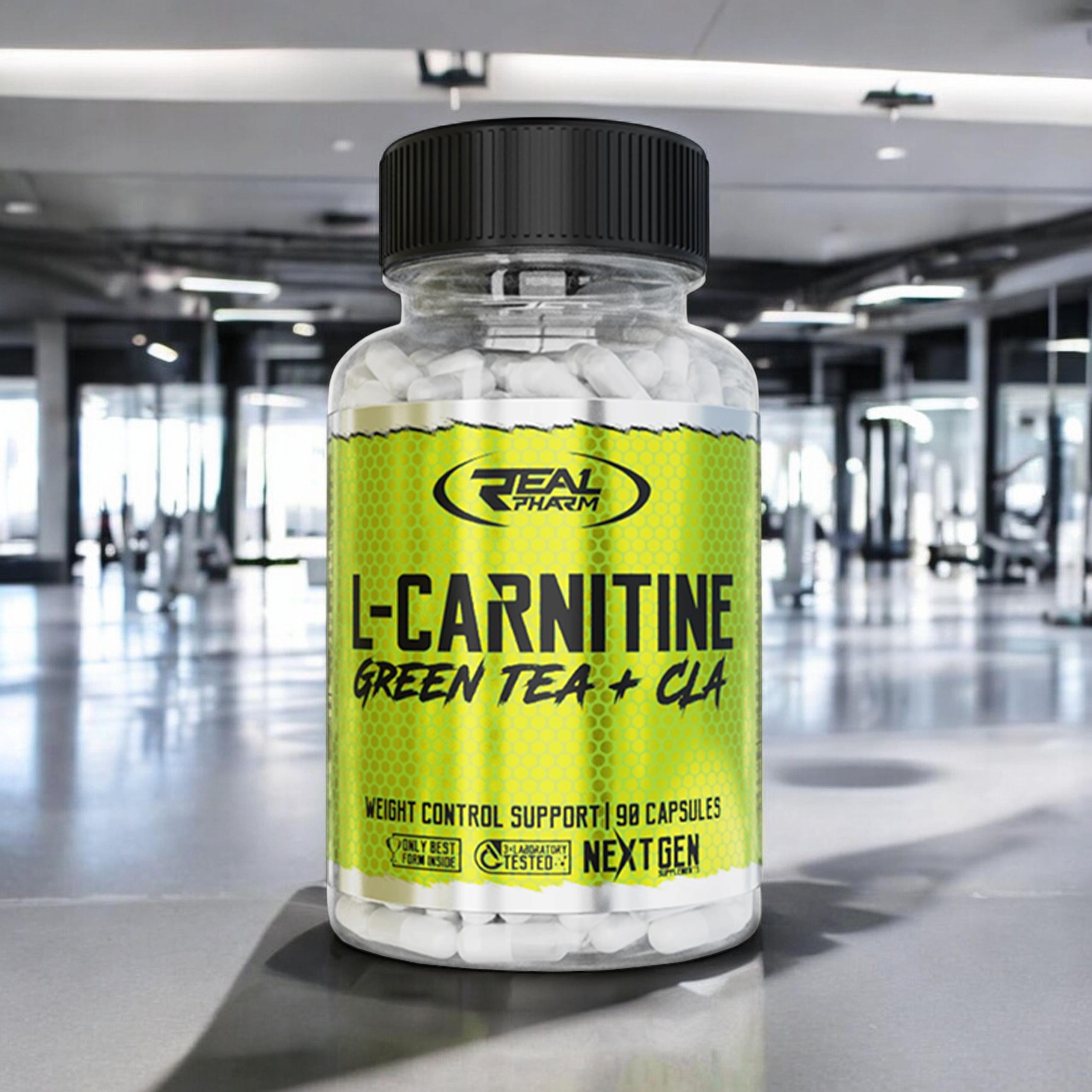 REAL PHARM L-Carnitine Green Tea + CLA - 3x 90caps.