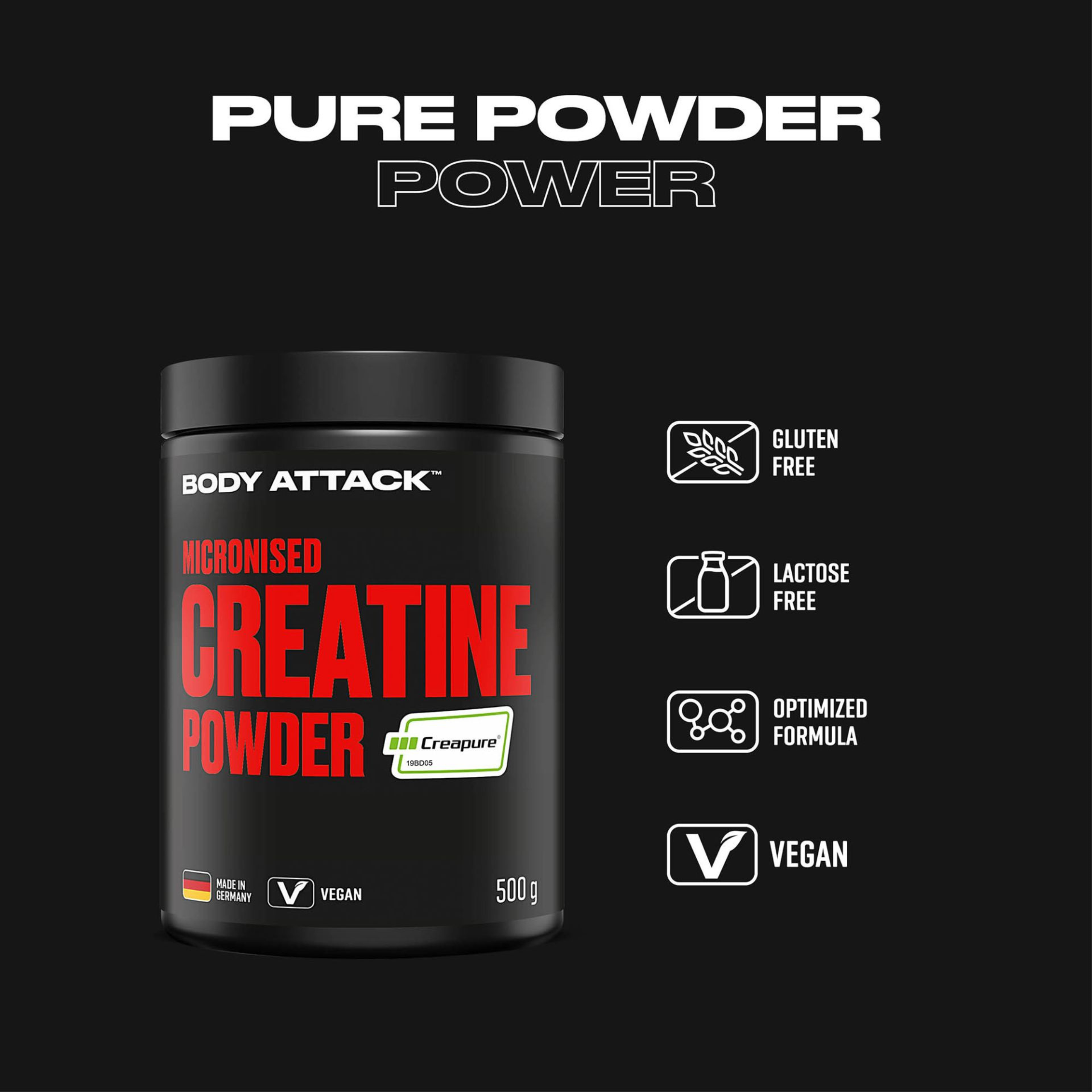 BODY ATTACK Muscle Creatine - 500g