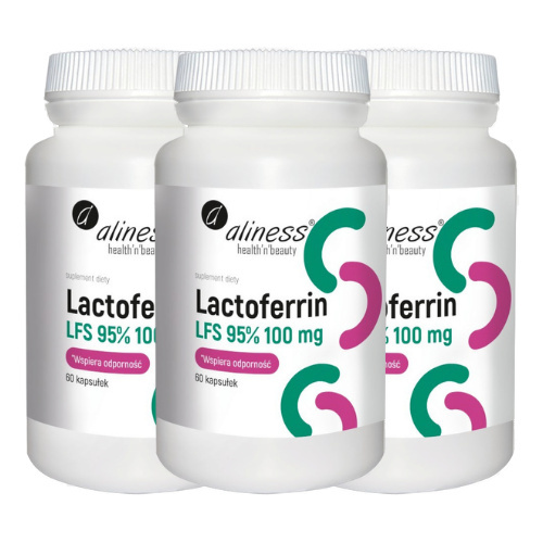 ALINESS Lactoferrin LFS 95% 100mg - 3x 60caps.